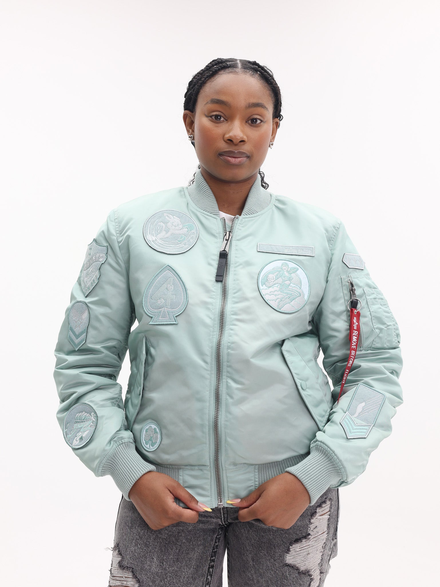 Alpha Jacket MA-1 Patch Dusty Green – Colt 45 - Main Image