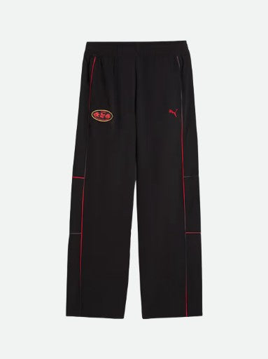 PUMA TRACK PANTS X SONIC RELAXED BLACK-RED