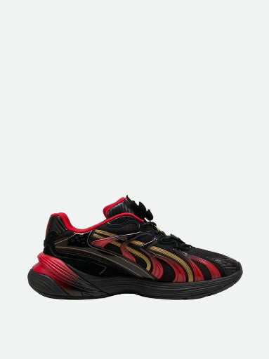 PUMA SNEAKER P400 INVERSE SHADOW BLACK-RED
