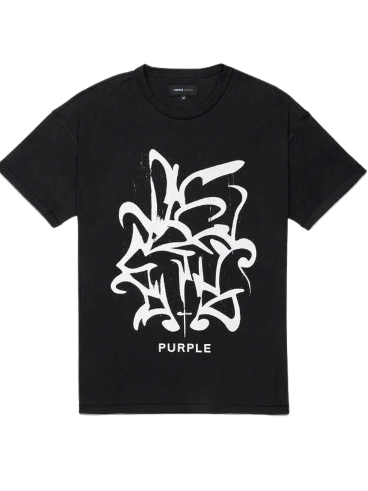 Purple T-Shirt Textured Inside Out Black