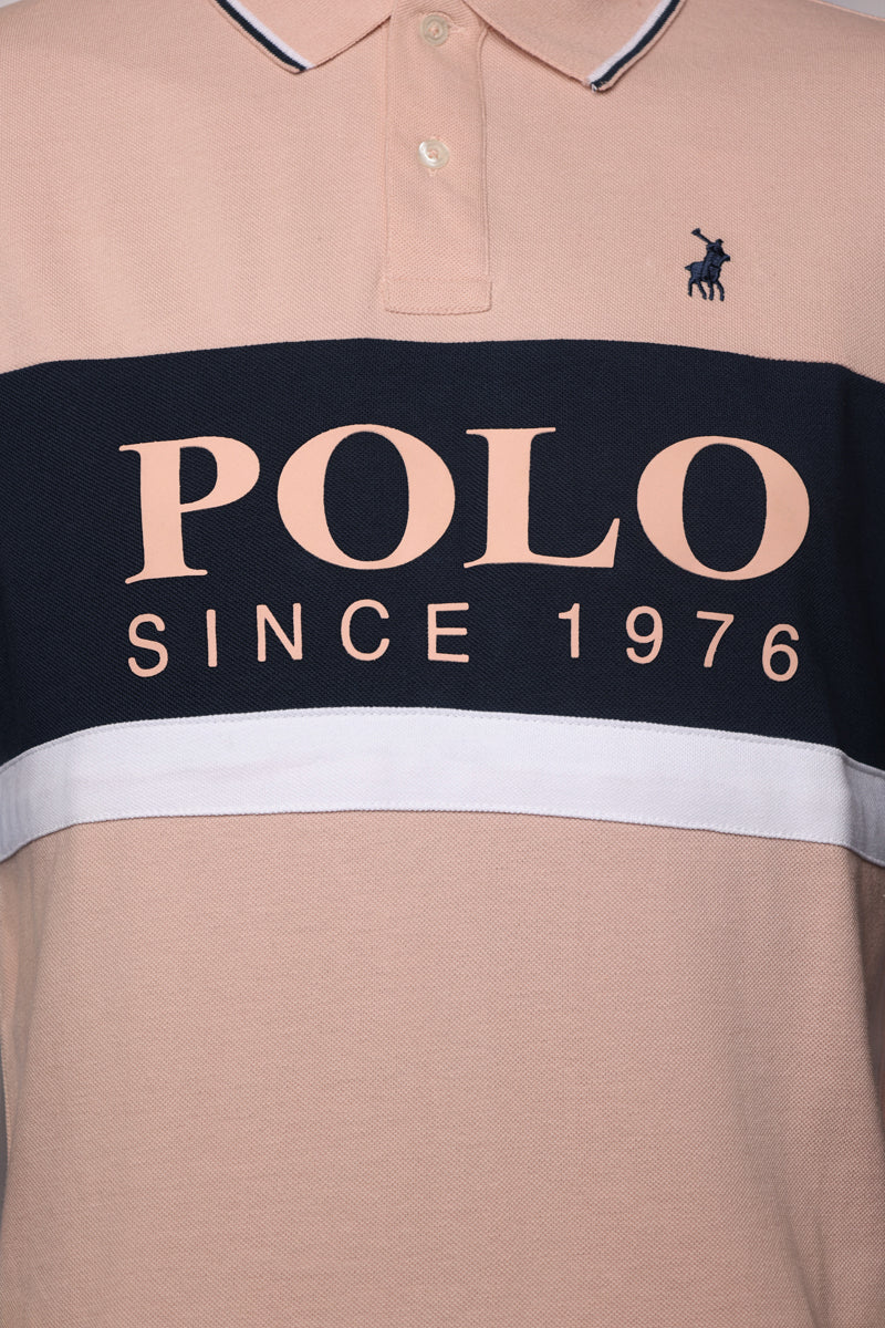 Polo Golfer Colour Block Pink