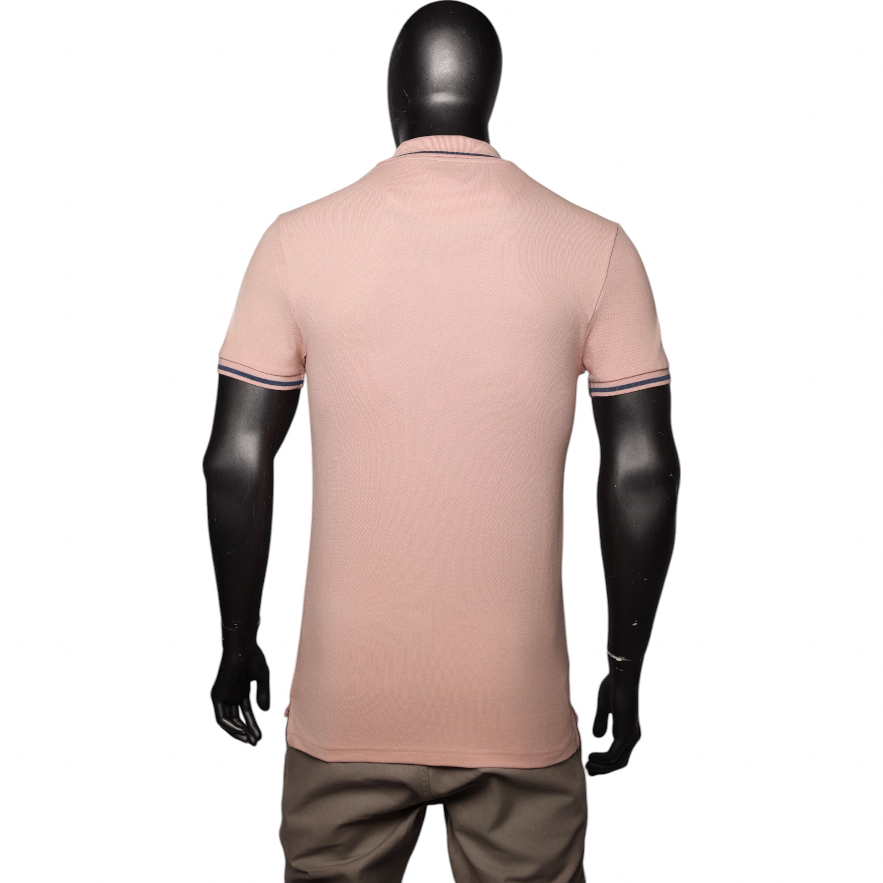 Polo Golfer Tipped Pique Pink