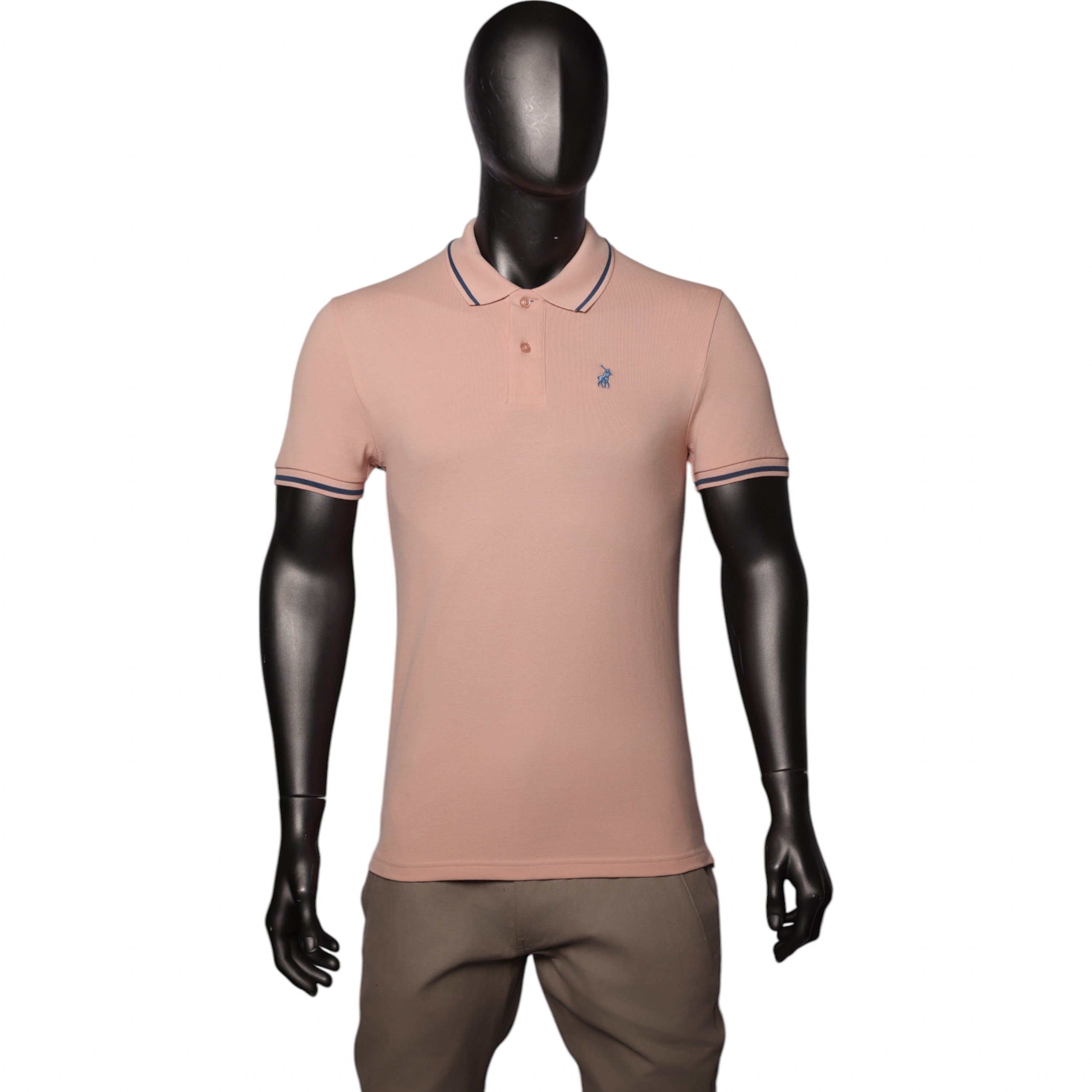 Polo Golfer Tipped Pique Pink