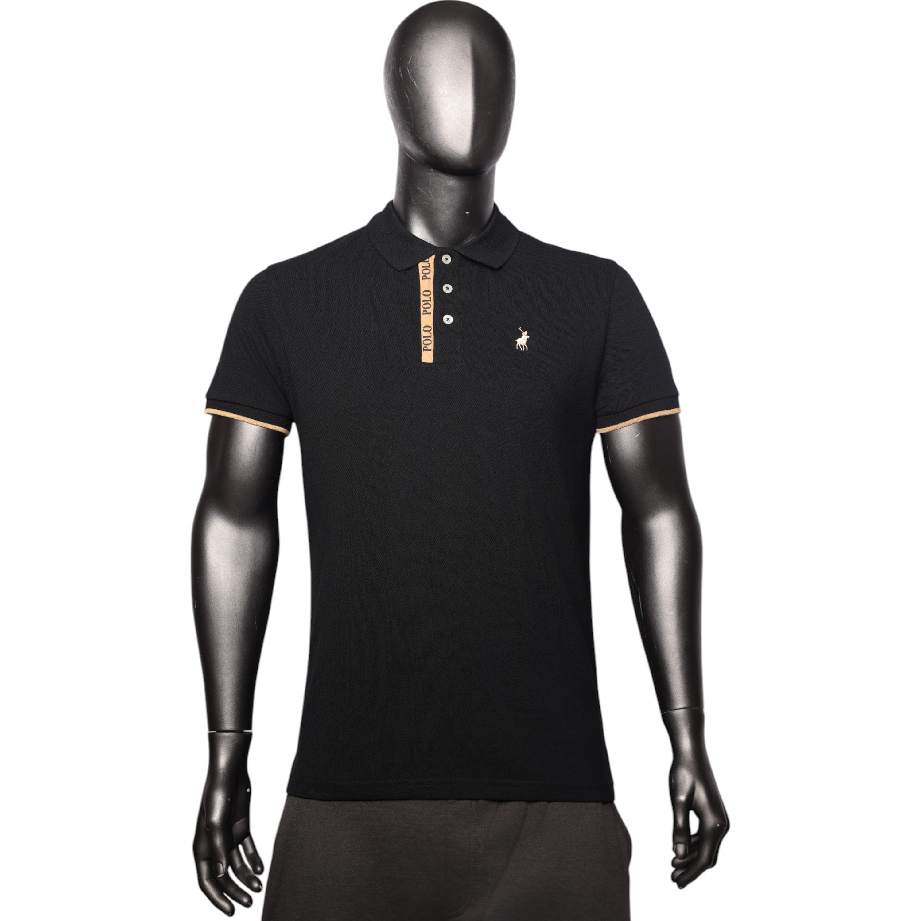 Polo Golfer Placket Black