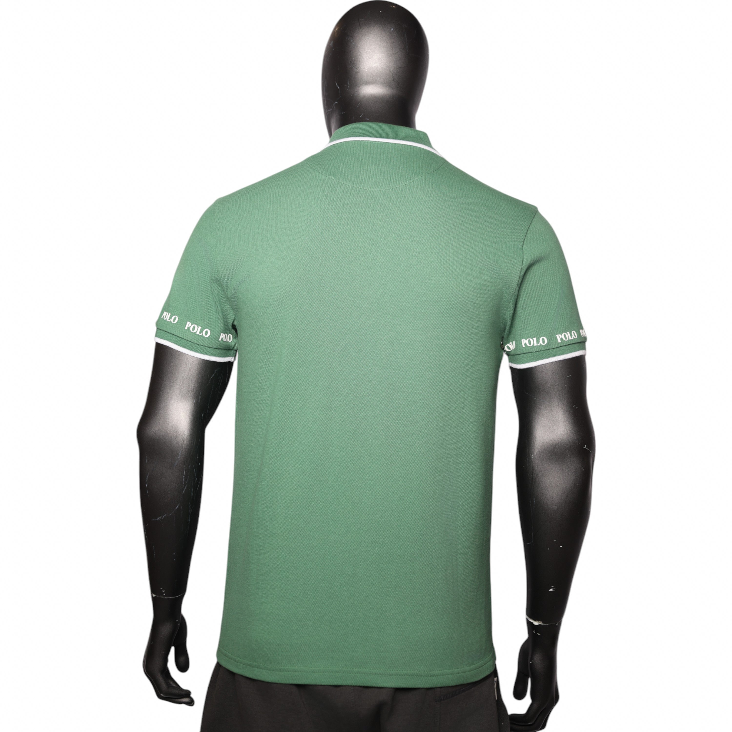 Polo Golfer Tipped Logo Pique Green