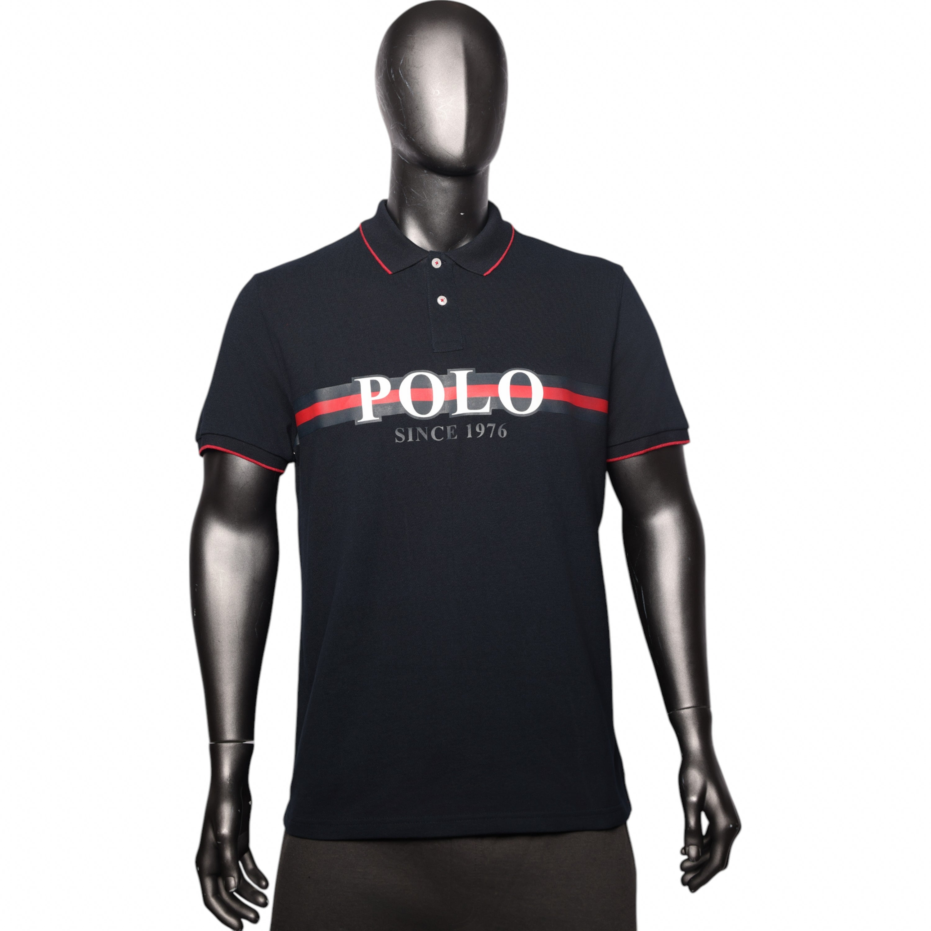 Polo Golfer Logo Printed Navy