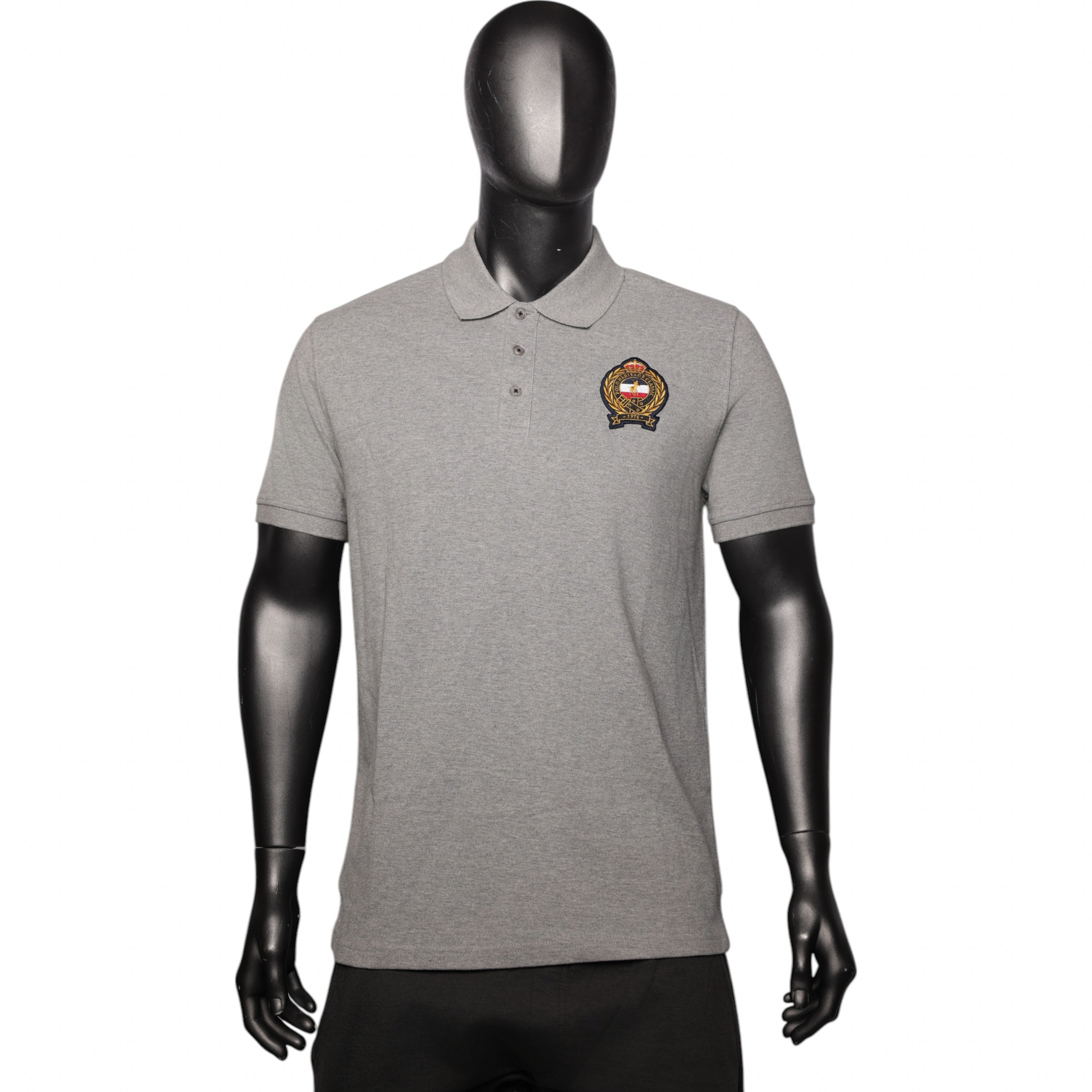 Polo Golfer Crest Badge Grey