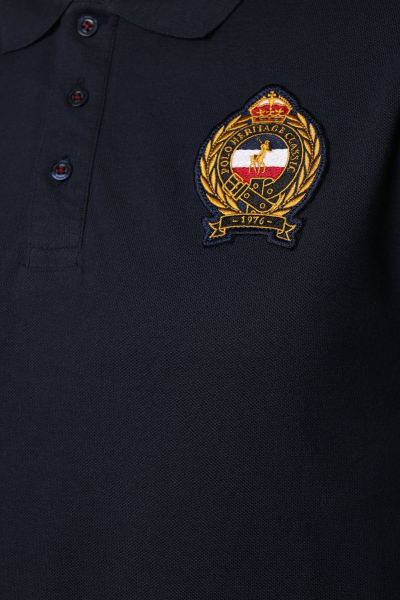 Polo Golfer Crest Badge Navy