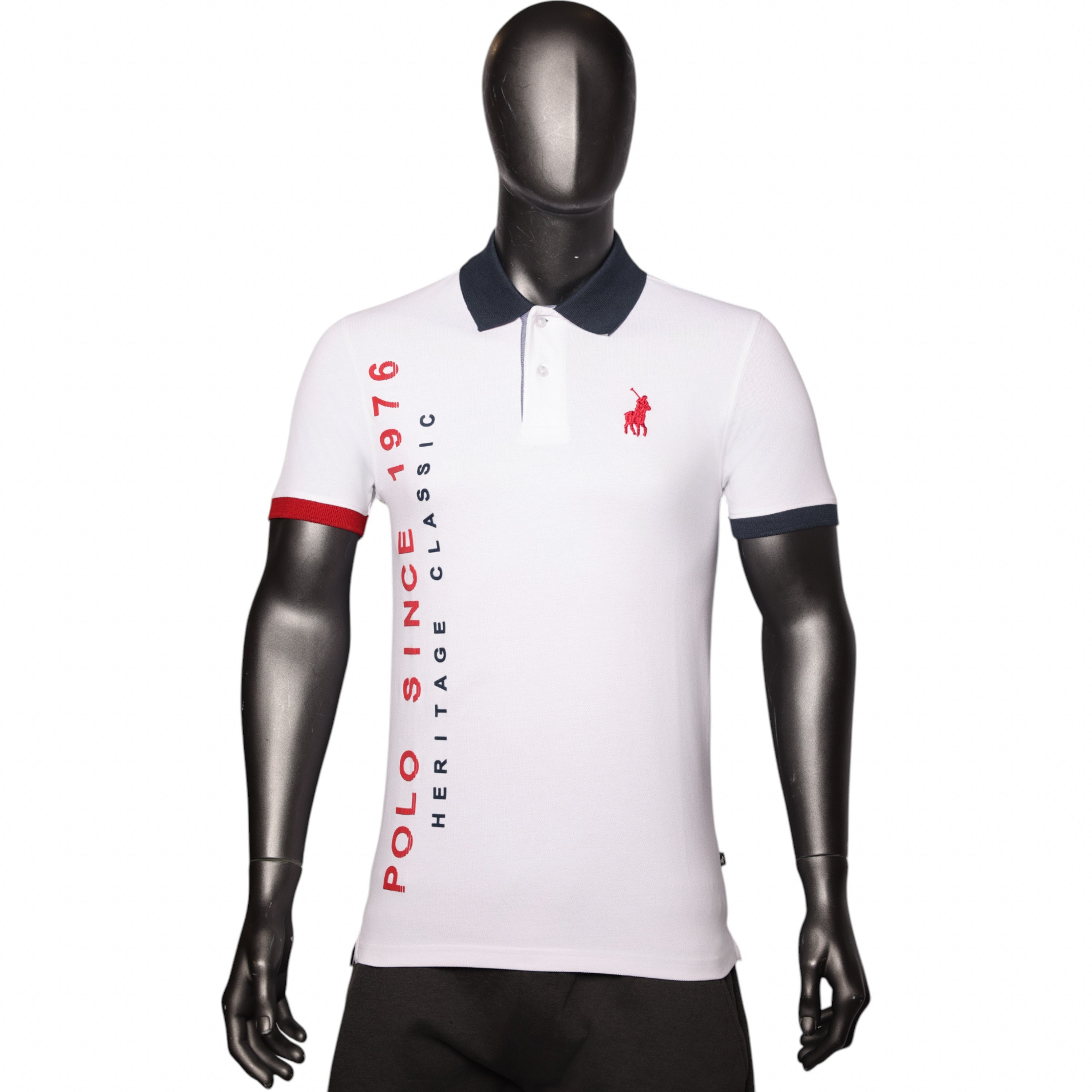 Polo Golfer Logo White-Red-Black