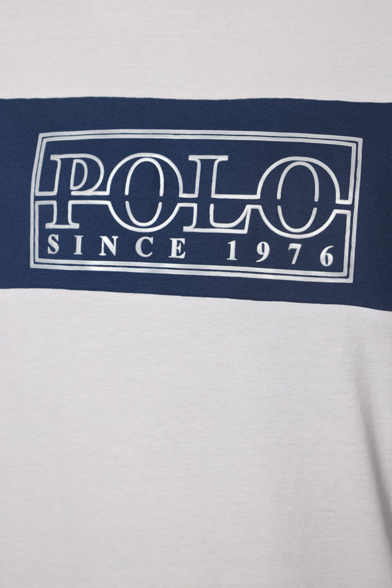 Polo T-Shirt Logo Transfer White