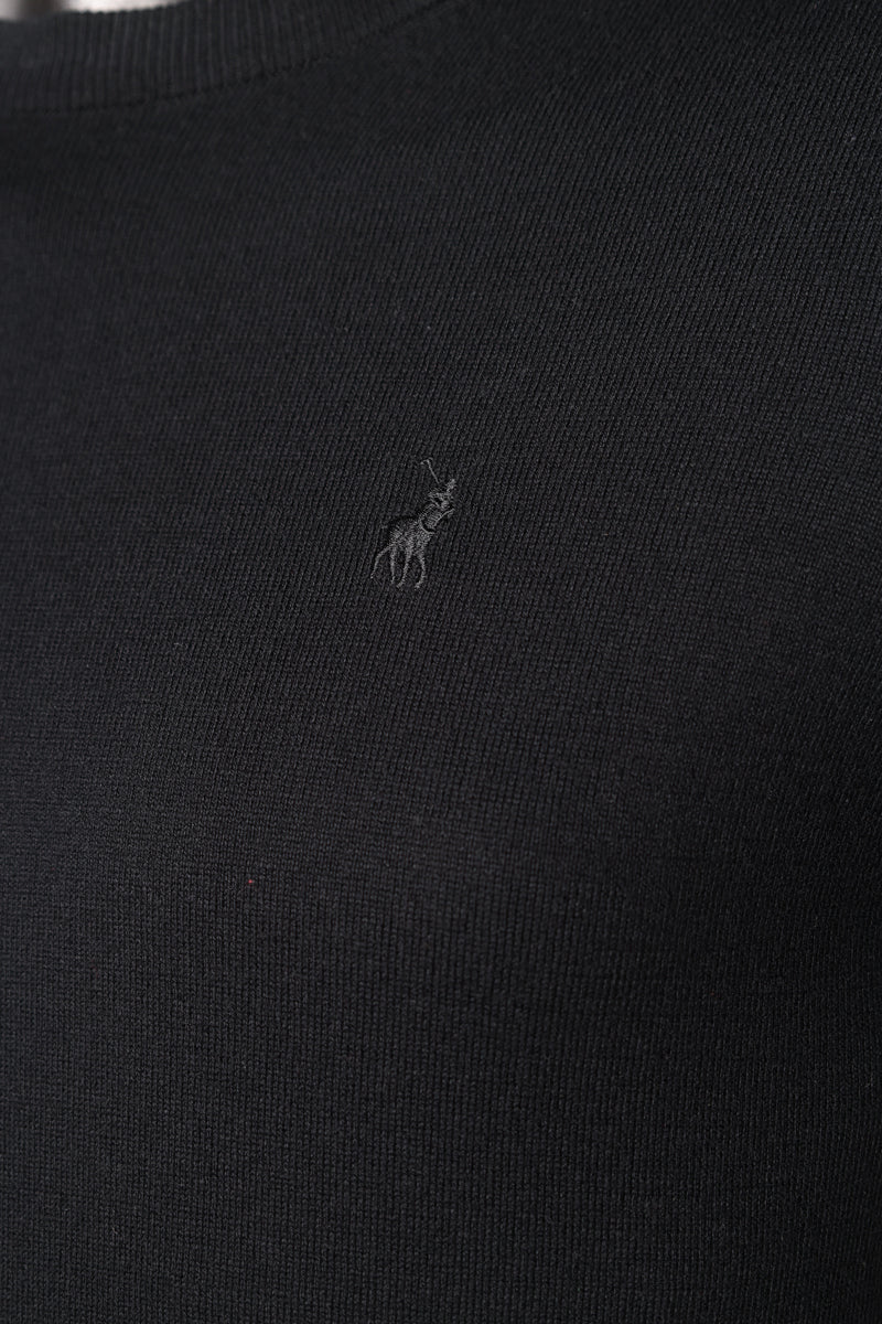 Polo Sweater Essential Logo Black