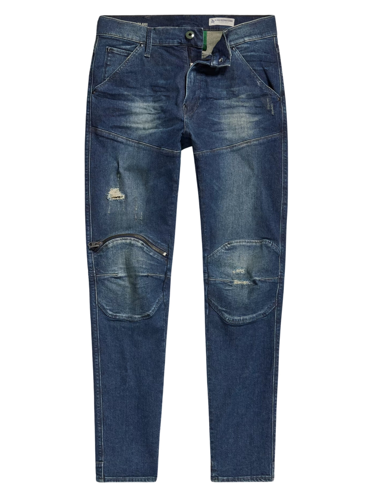 G-Star Jean 5620 3D Zip Knee Skinny Antique Forest Blue Restored