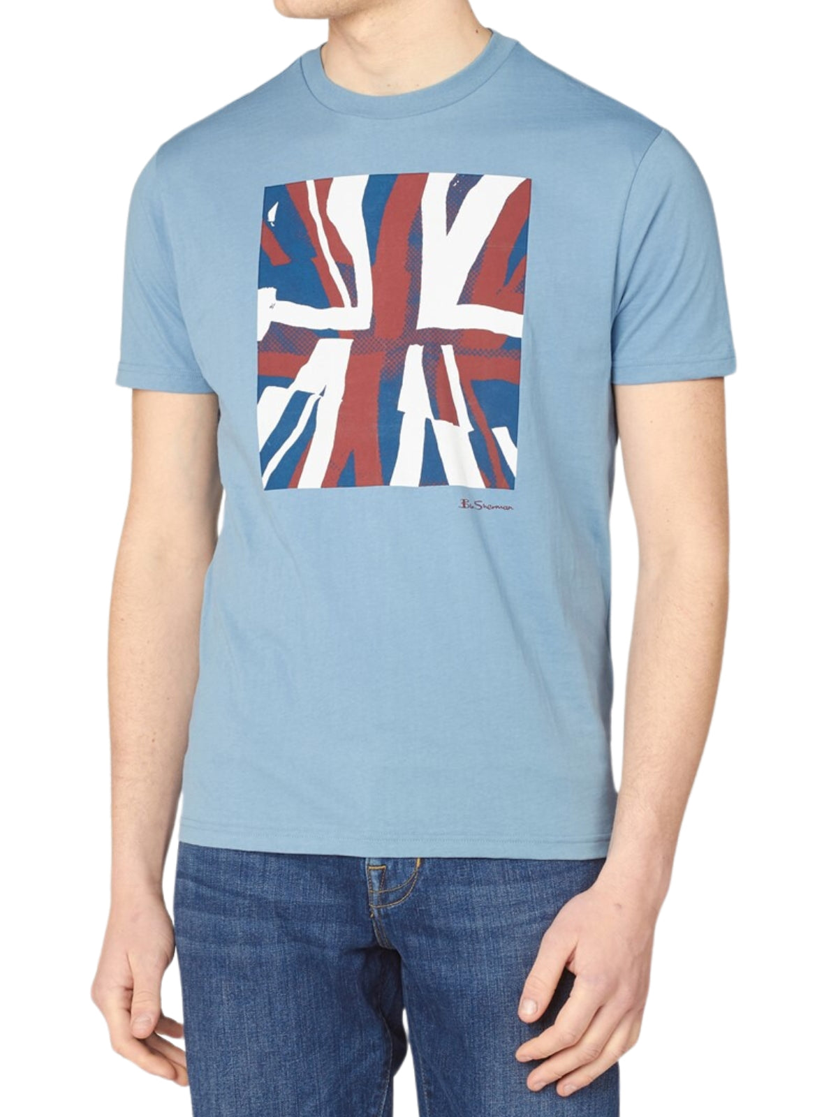 Ben Sherman T-Shirt Half Flag Navy