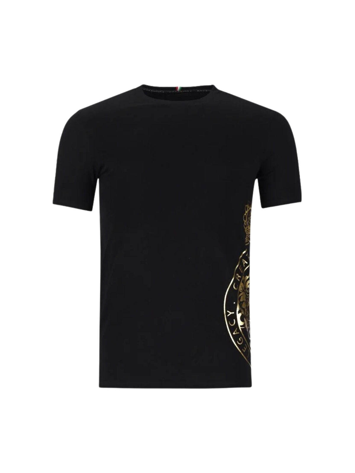 Rossimoda T-Shirt Floreale Crown Blackgold