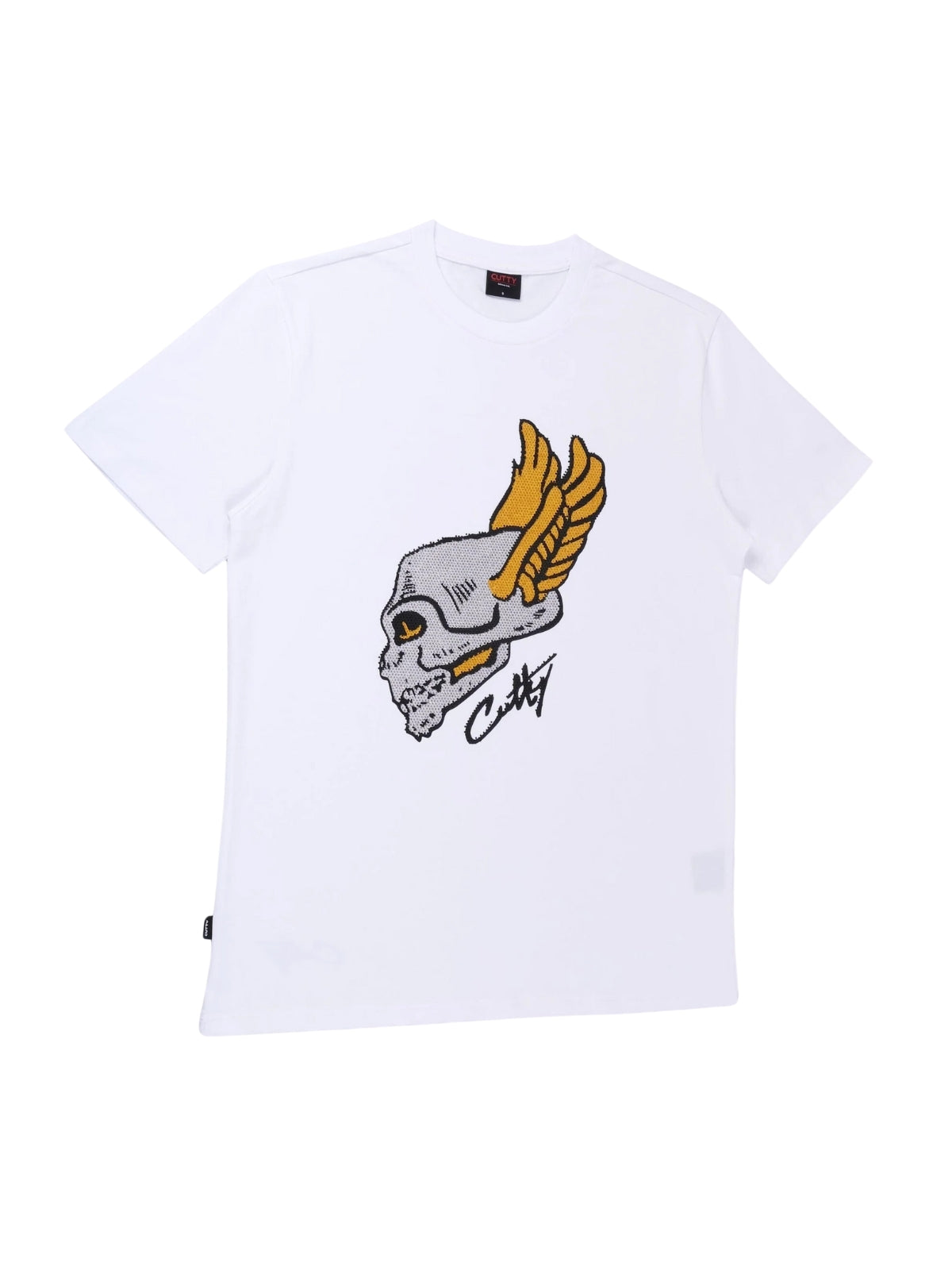 Cutty T-Shirt Skull Logo White