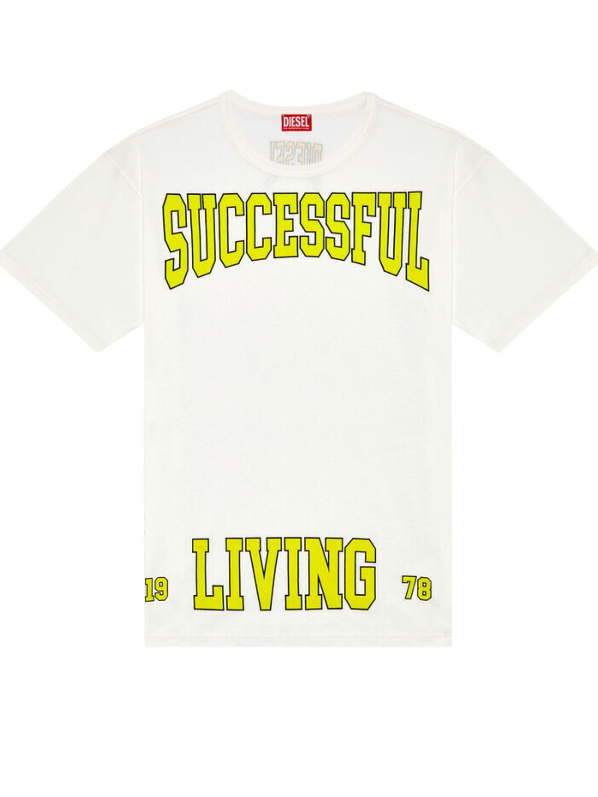 Diesel T-Shirt T-Boxt-N9 Successful Living White