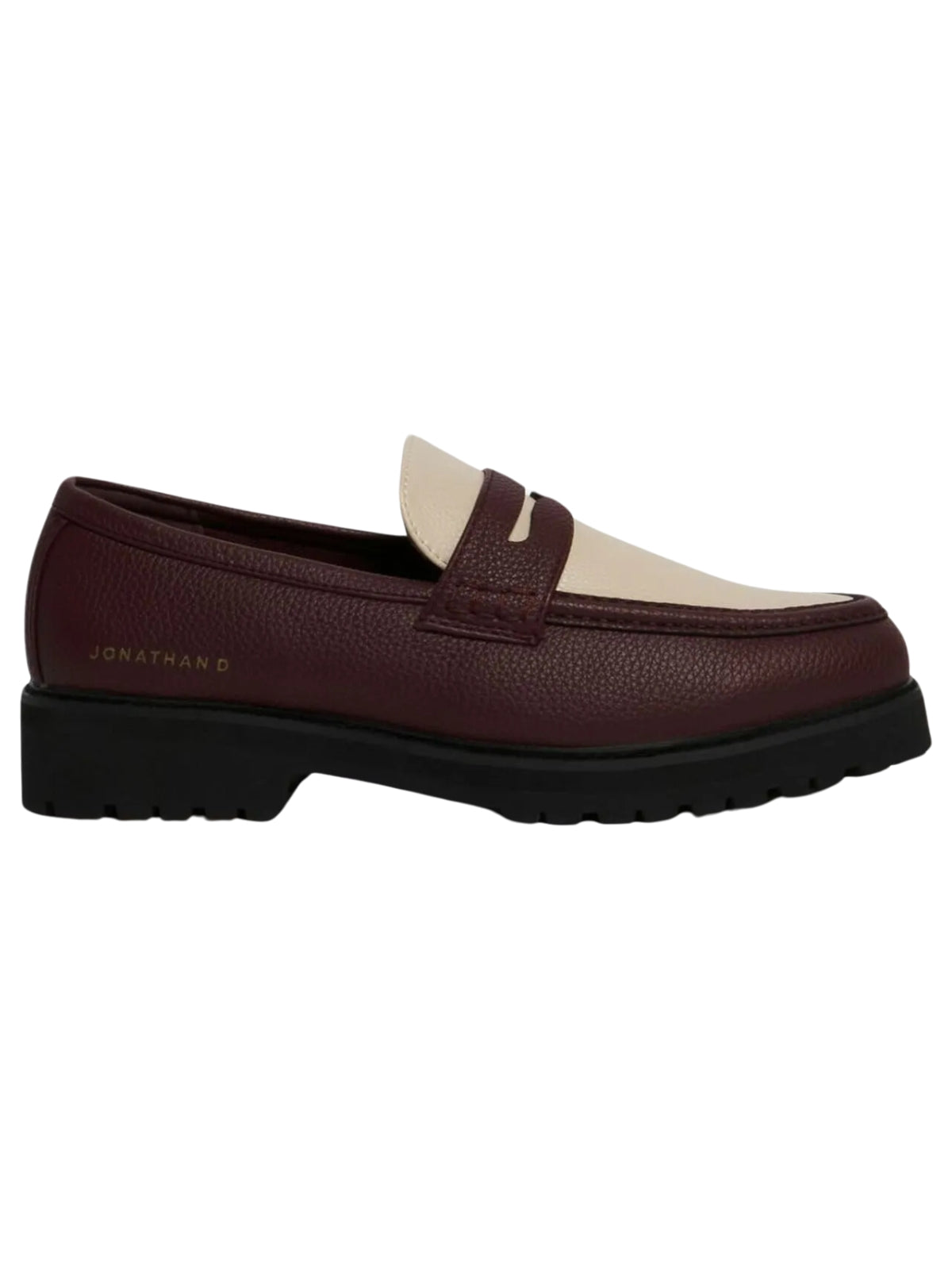 Jd Shoes Penny Mocc Burgundy-White