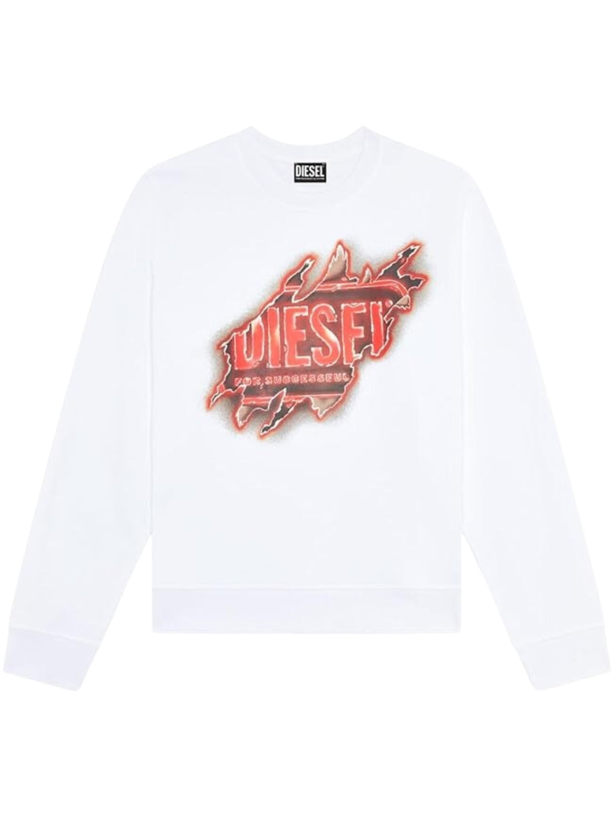 Diesel Sweater S-Ginn Logo Red-White