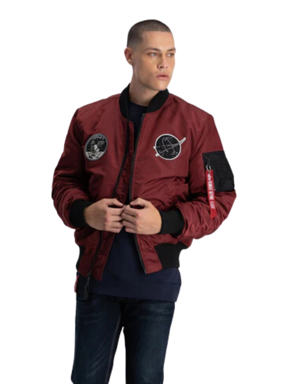 Alpha Jacket Ma-1 Vf Dark Side Reflective Burgundy