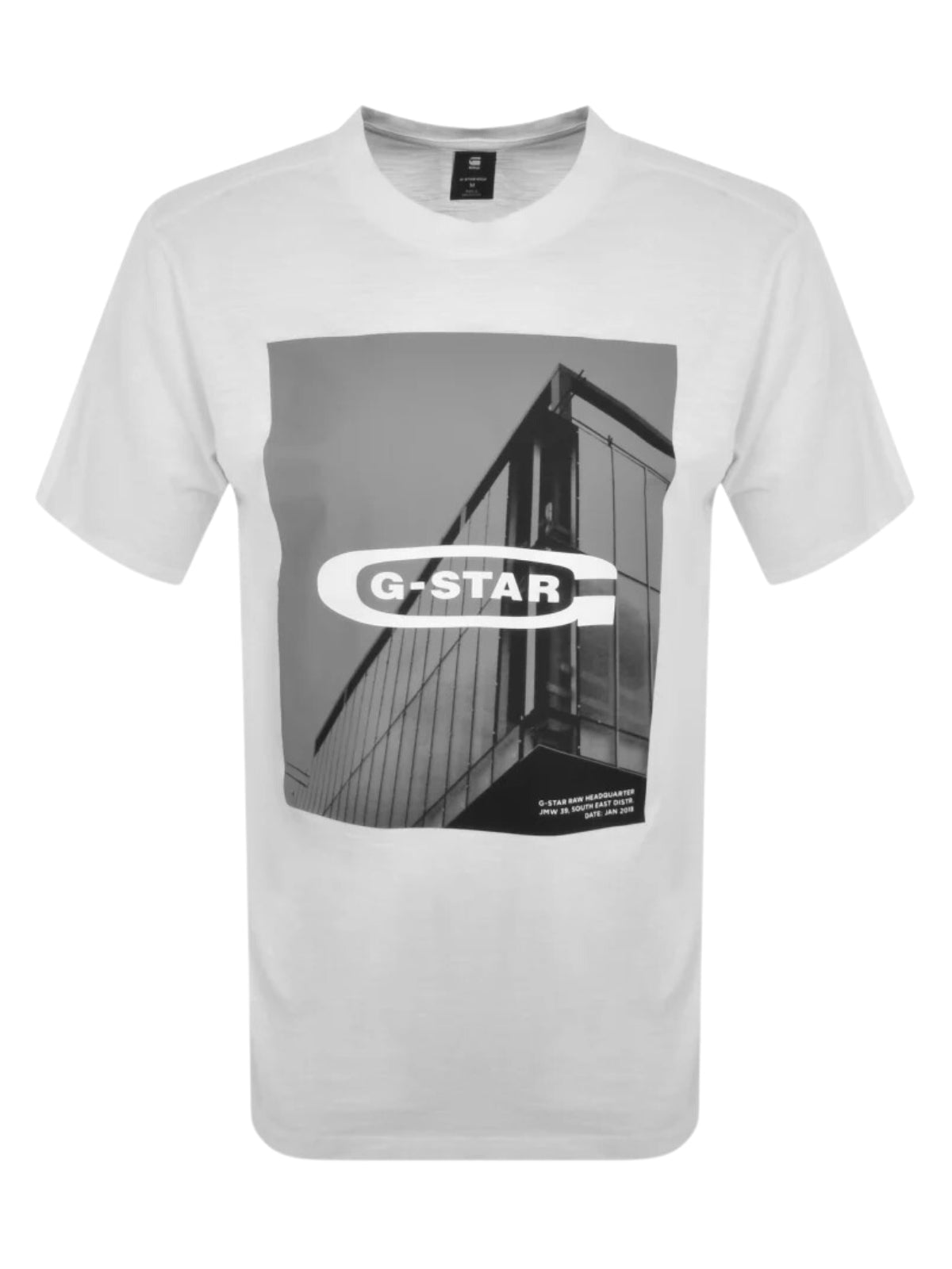 G-Star Crew Hq Oldskool Logo Lash White