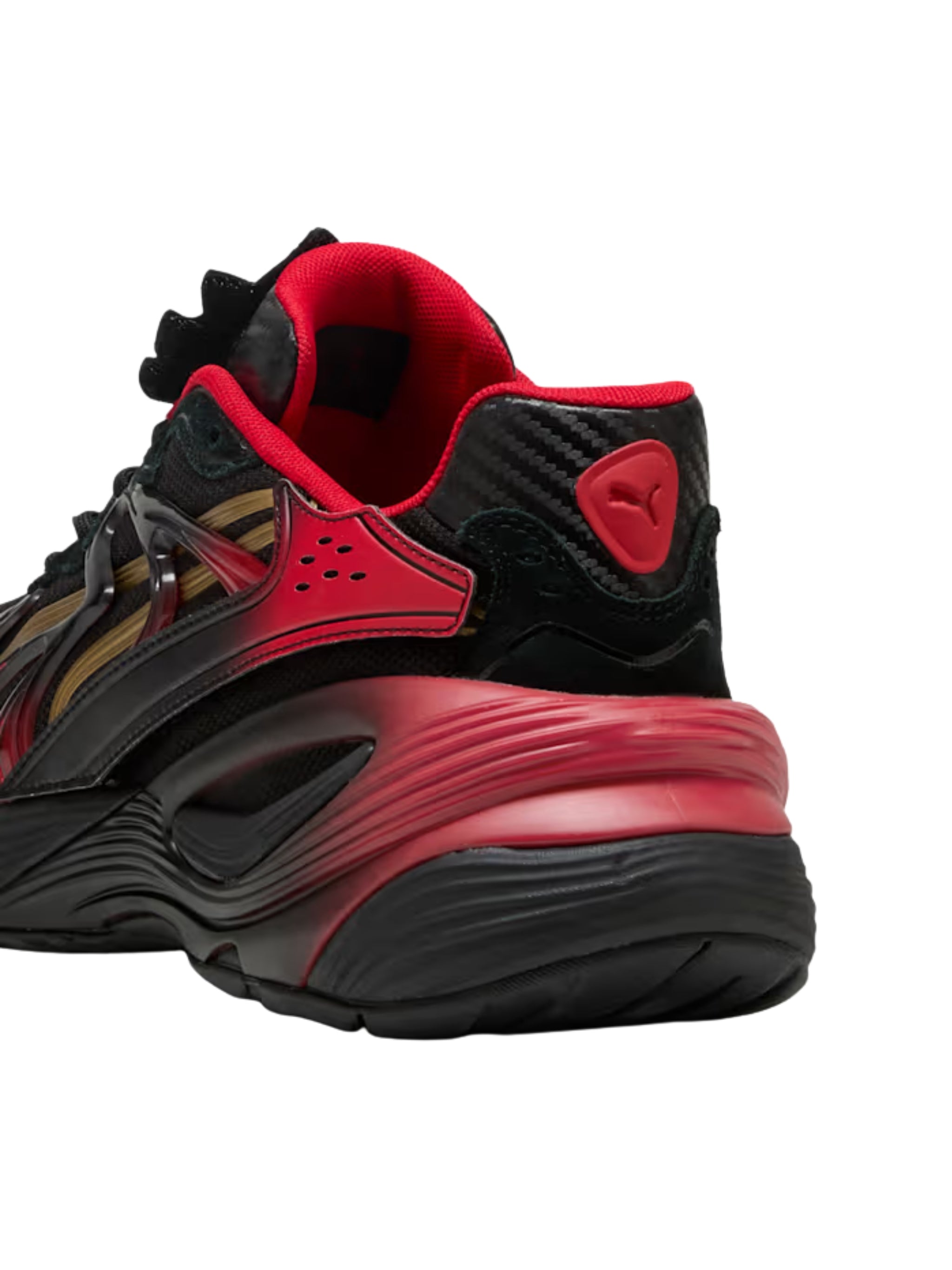 PUMA SNEAKER P400 INVERSE SHADOW BLACK-RED