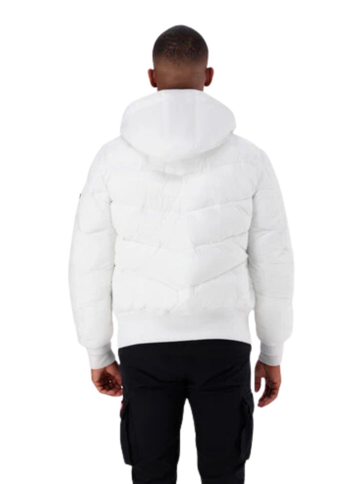 Alpha Jacket Hooded Puffer Voyager White