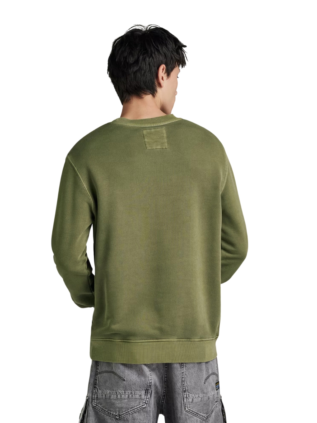 G-Star Sweater Distressed Logo Shadow Olive