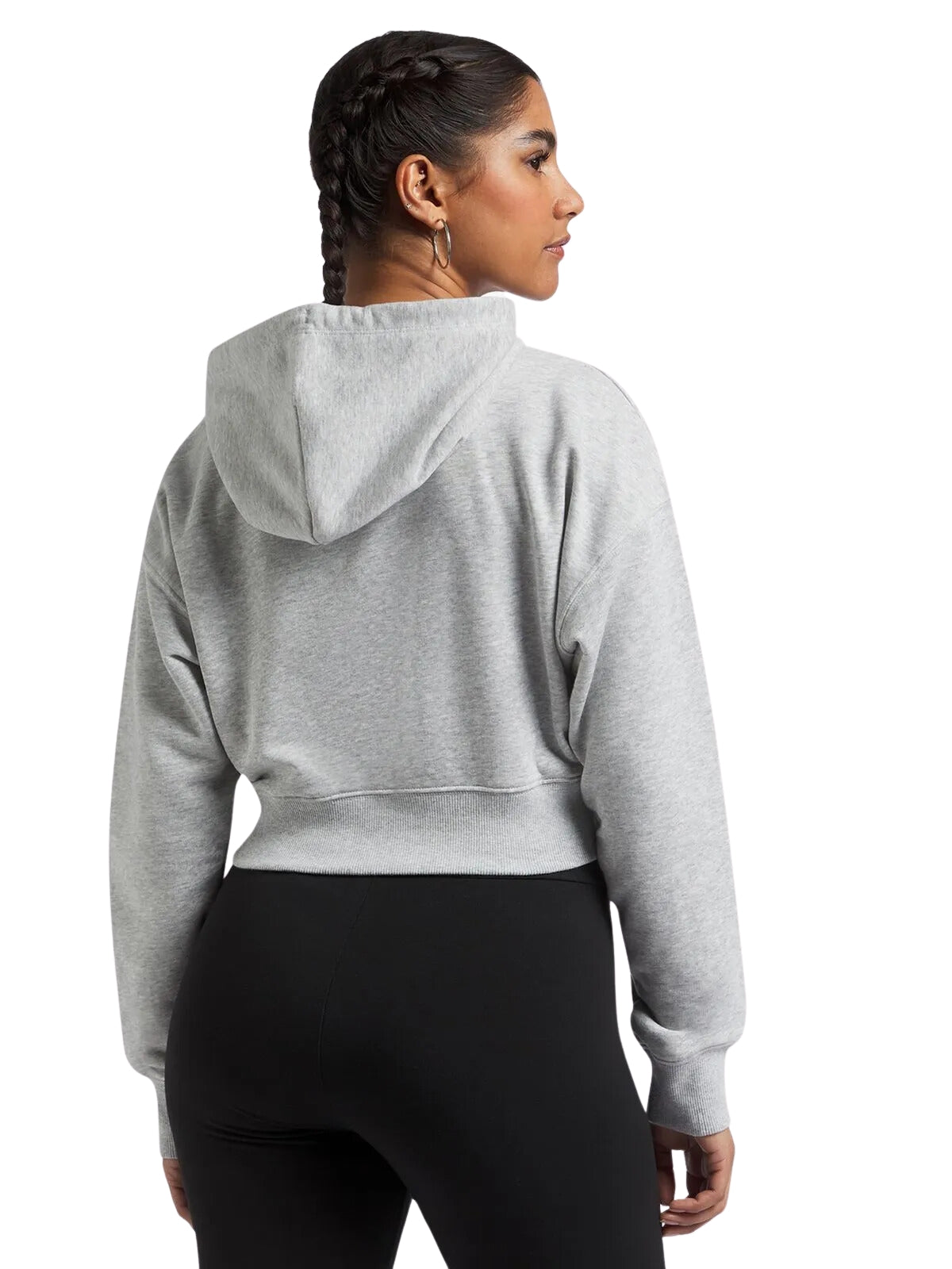 Puma Ladies Sweater Classics Cropped Hoodie Grey