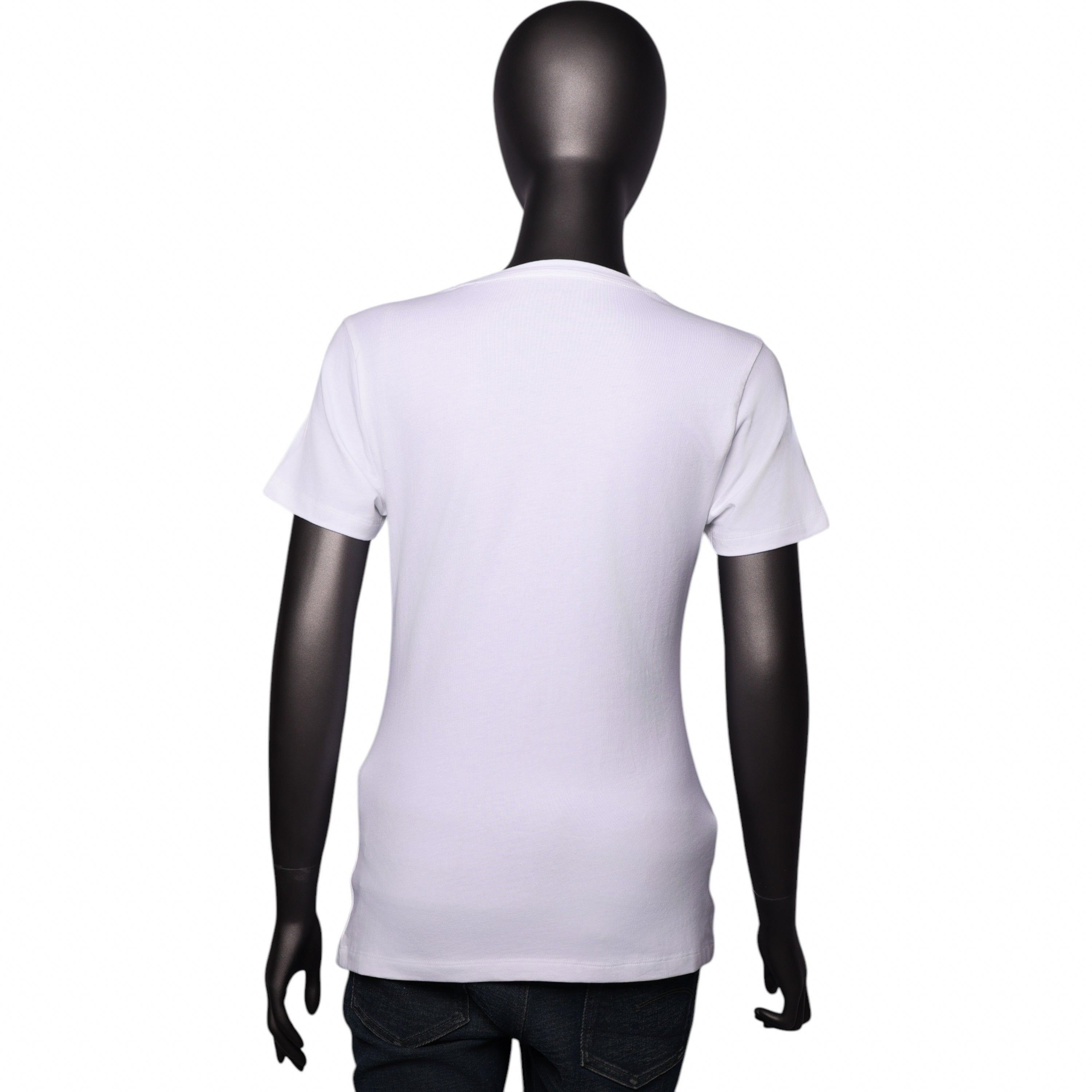 Polo T-Shirt Ladies Zoe Beaded Embroidered White