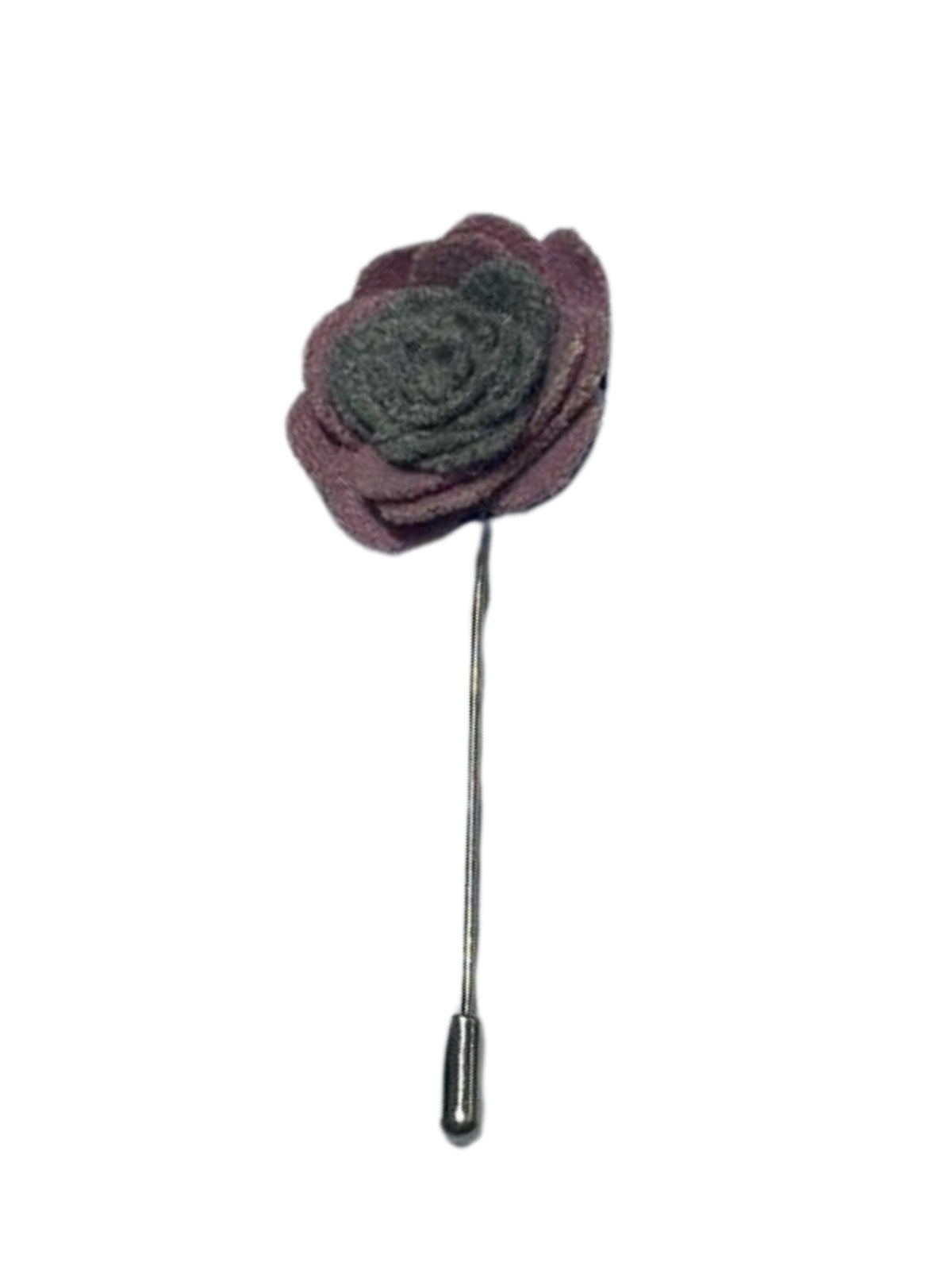 The Dapper Toad Lapel Pin Flower Purple-Grey