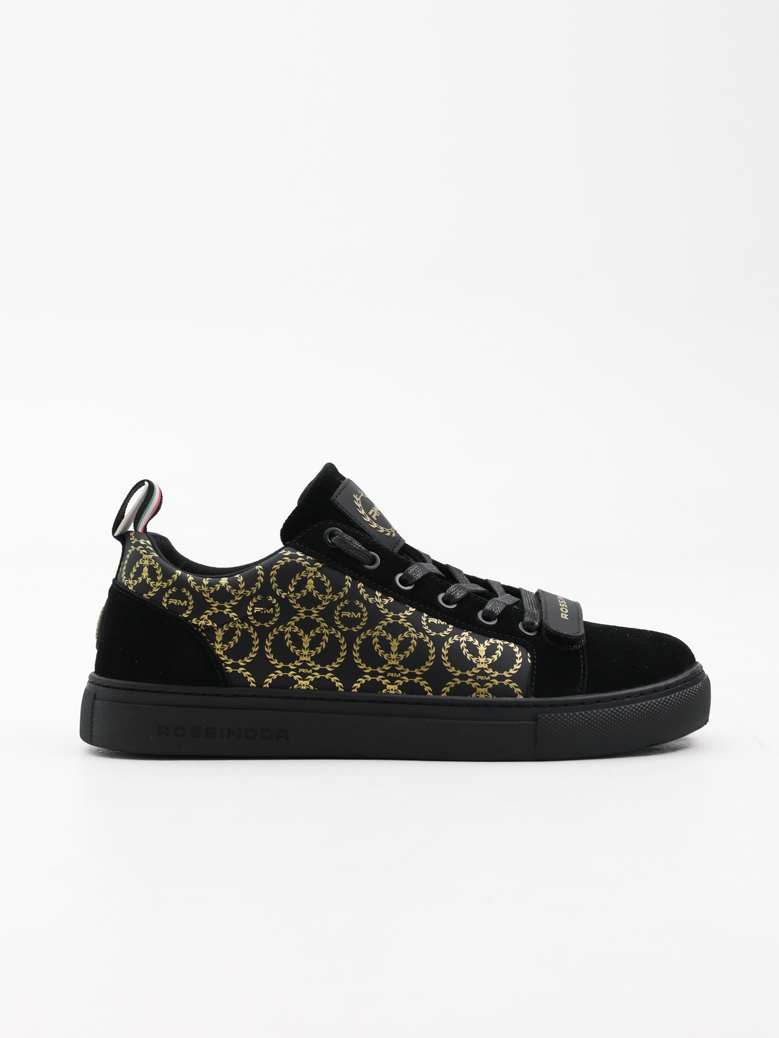 Rossimoda Sneakers Low Alta Gold Print Black