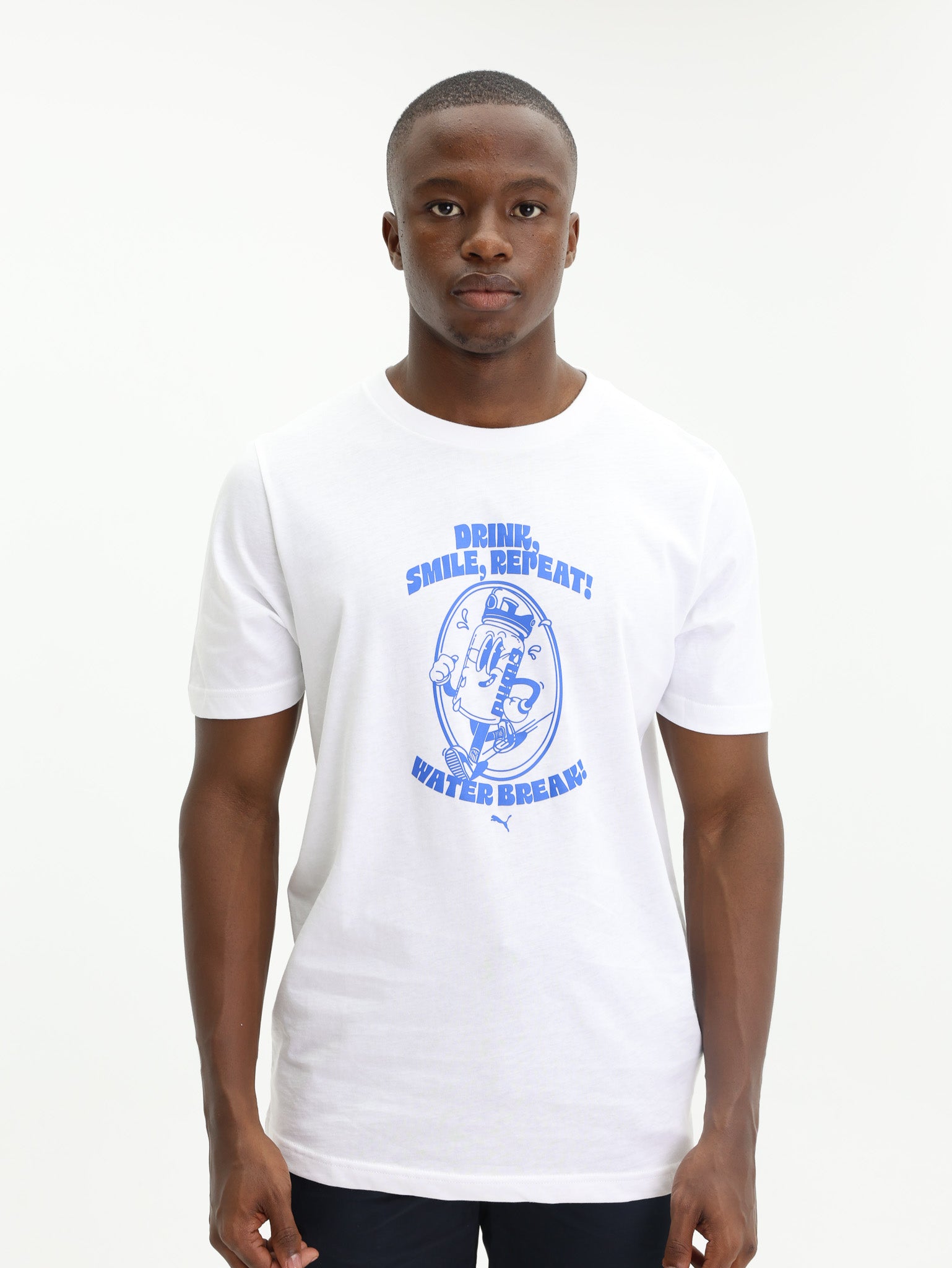 Puma T-Shirt Graphic Water Tee White-Blue