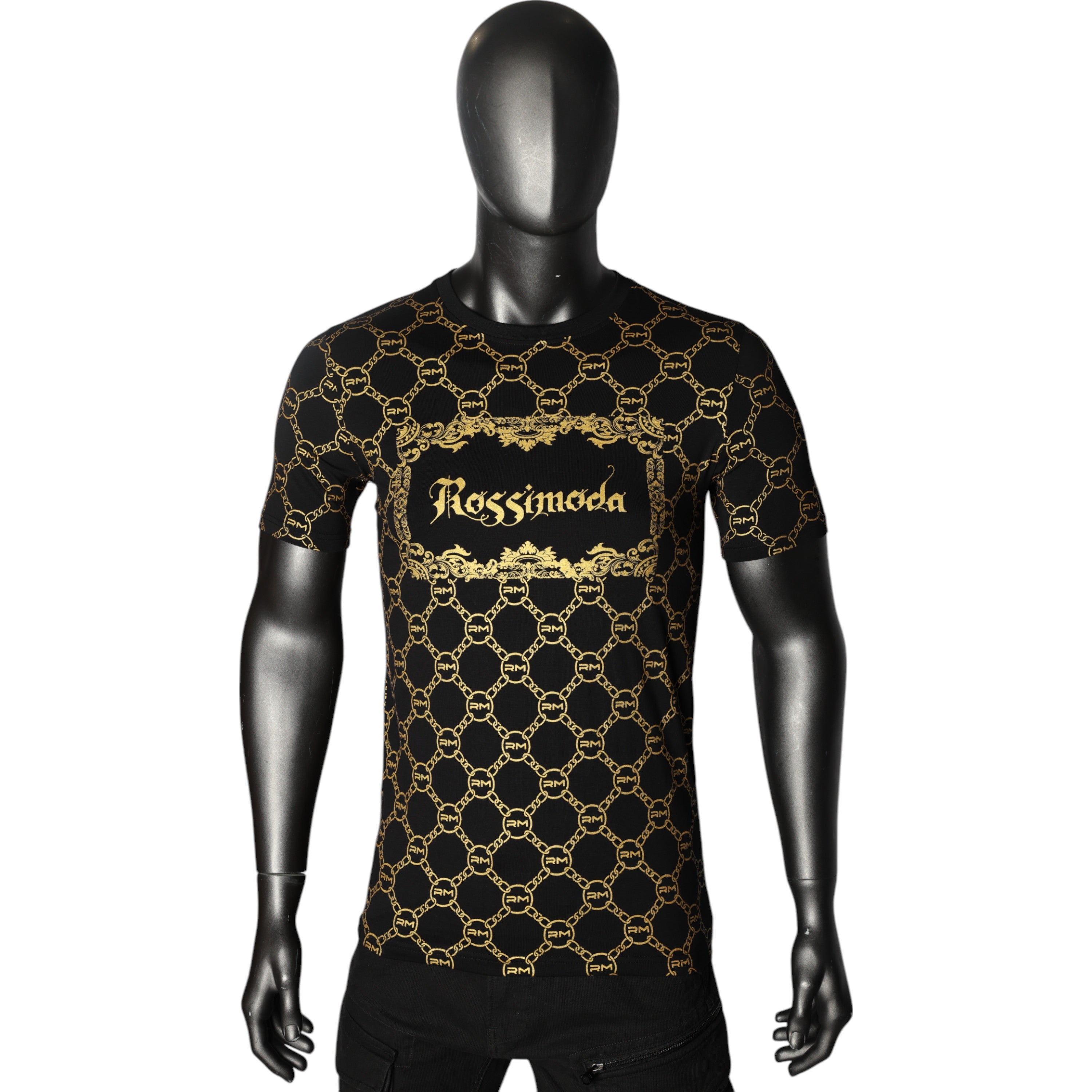 Rossimoda T-Shirt Lux Catena Black-Gold