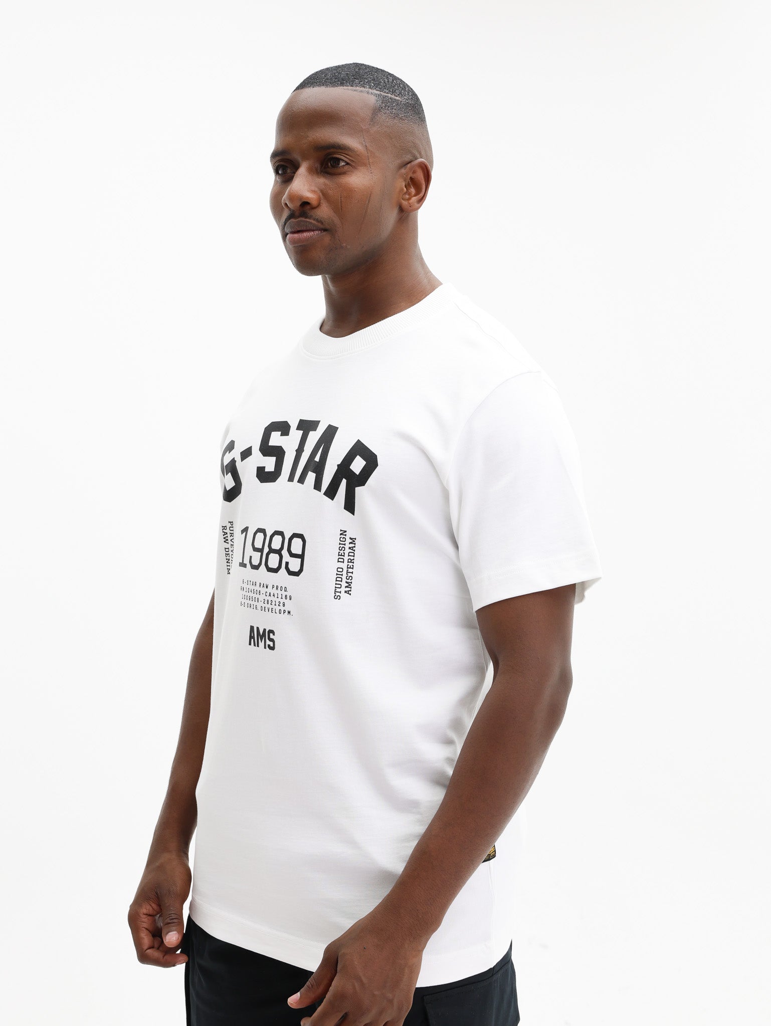 G-STAR T-SHIRT 89 BACK WHITE