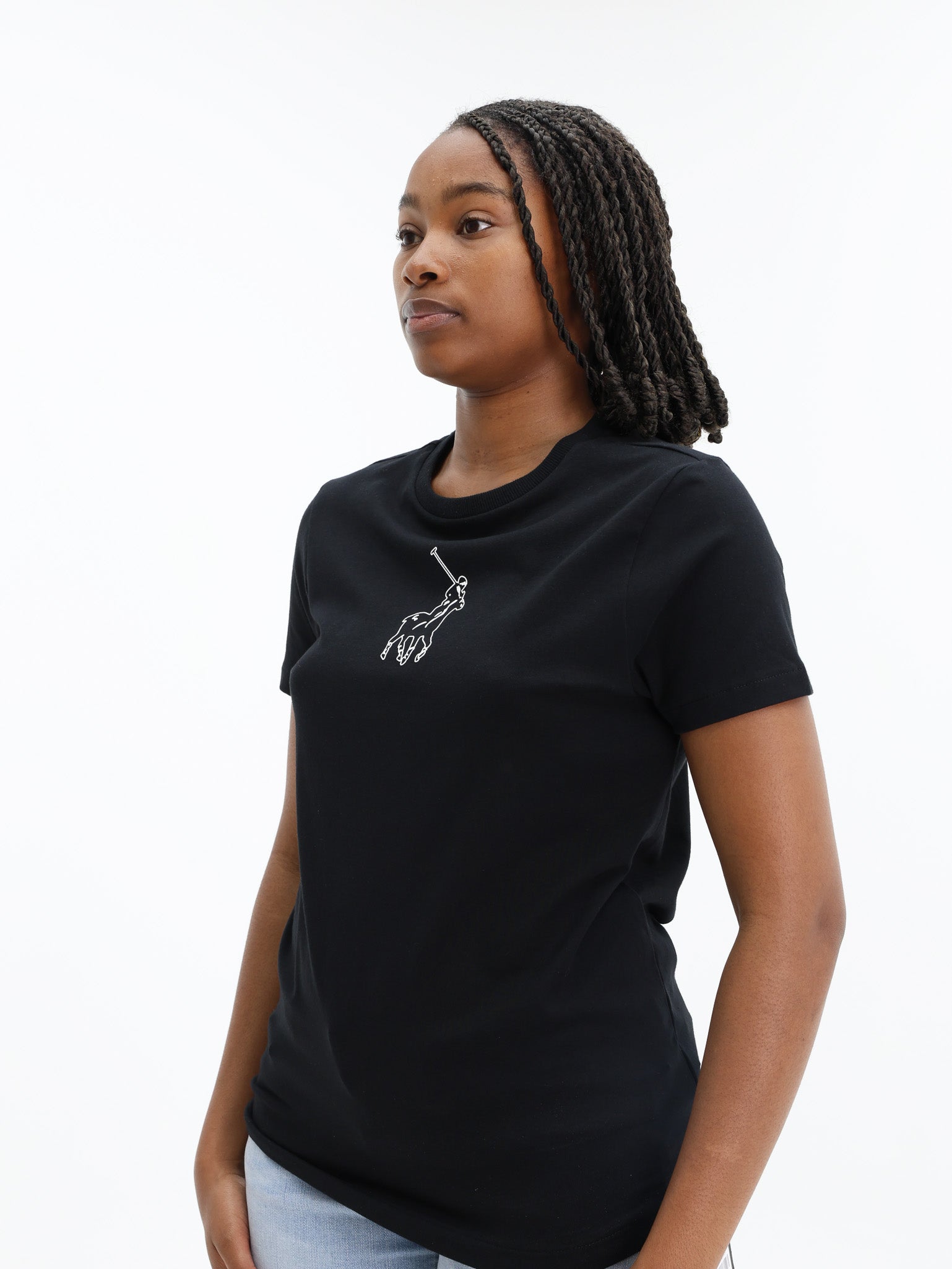 POLO T-SHIRT CALLY SS PONY BLACK