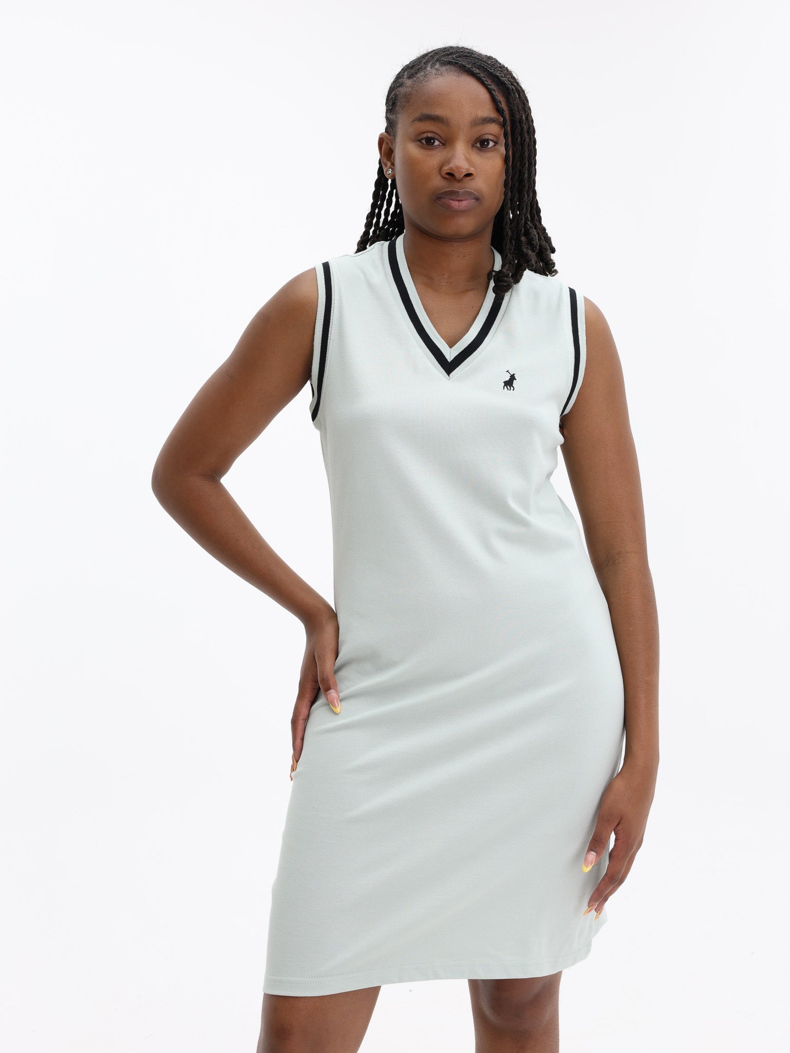 POLO DRESS TIISETSO COOL SAGE