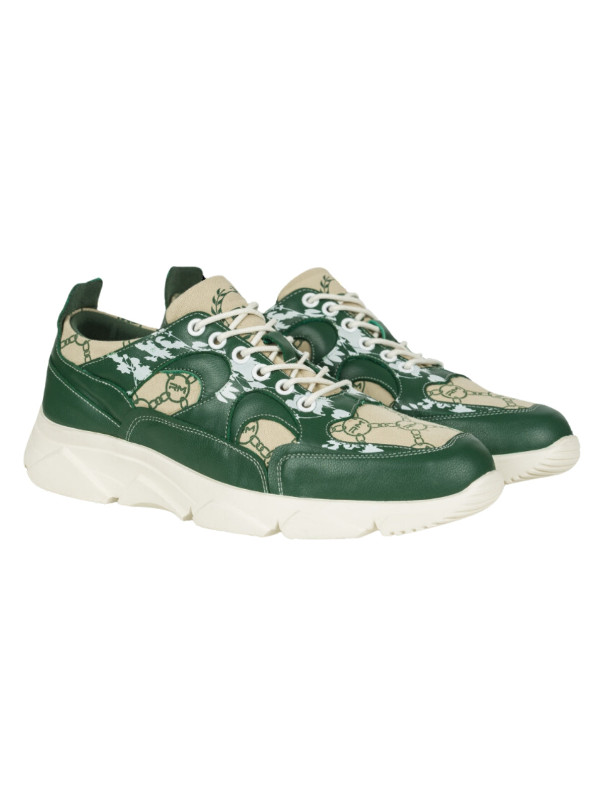 Rossimoda Sneaker Corridore Low Fluire Forest Green-Beige