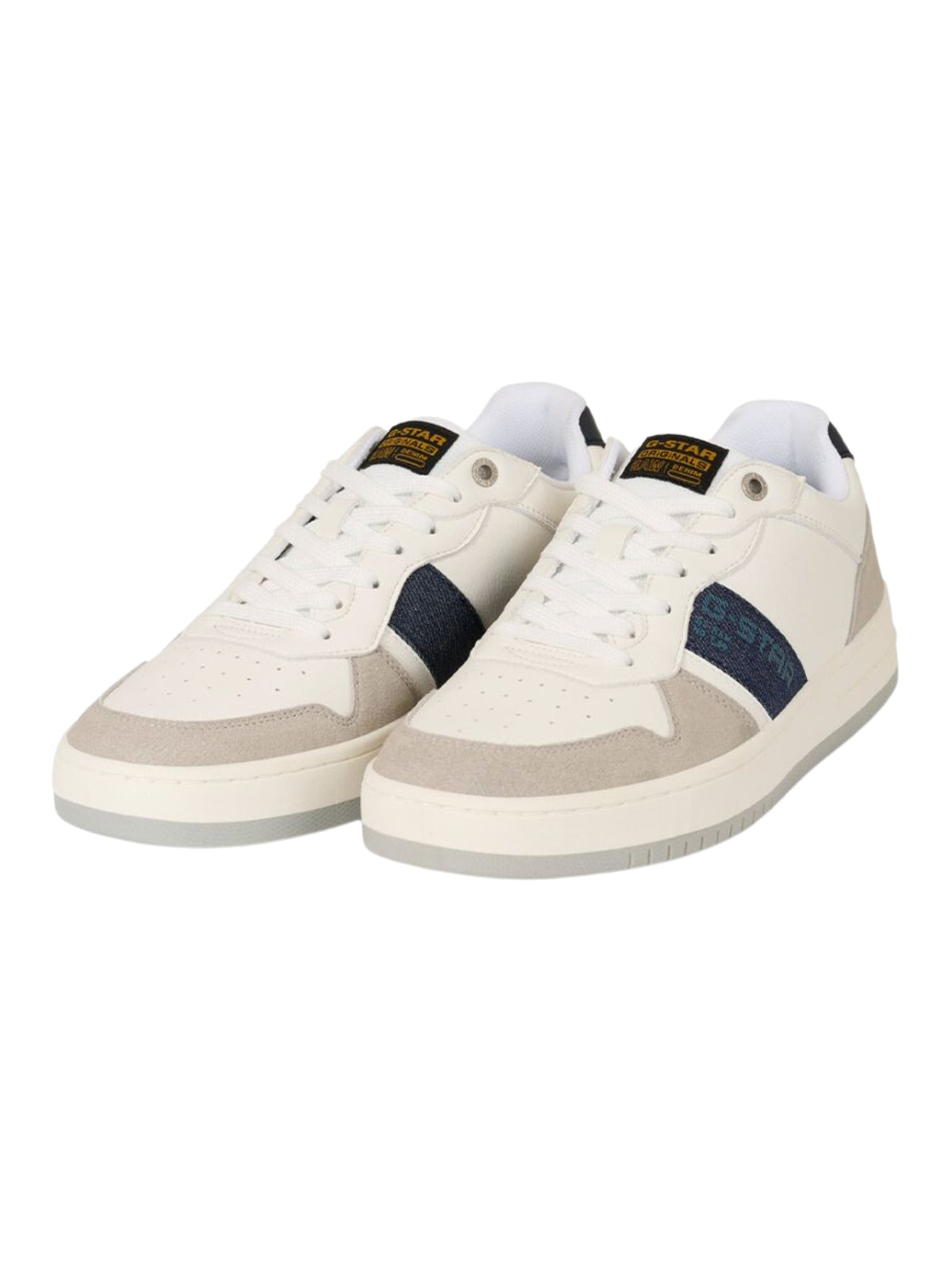 G-Star Sneaker Brend Lea Denim Logo White-Light Grey