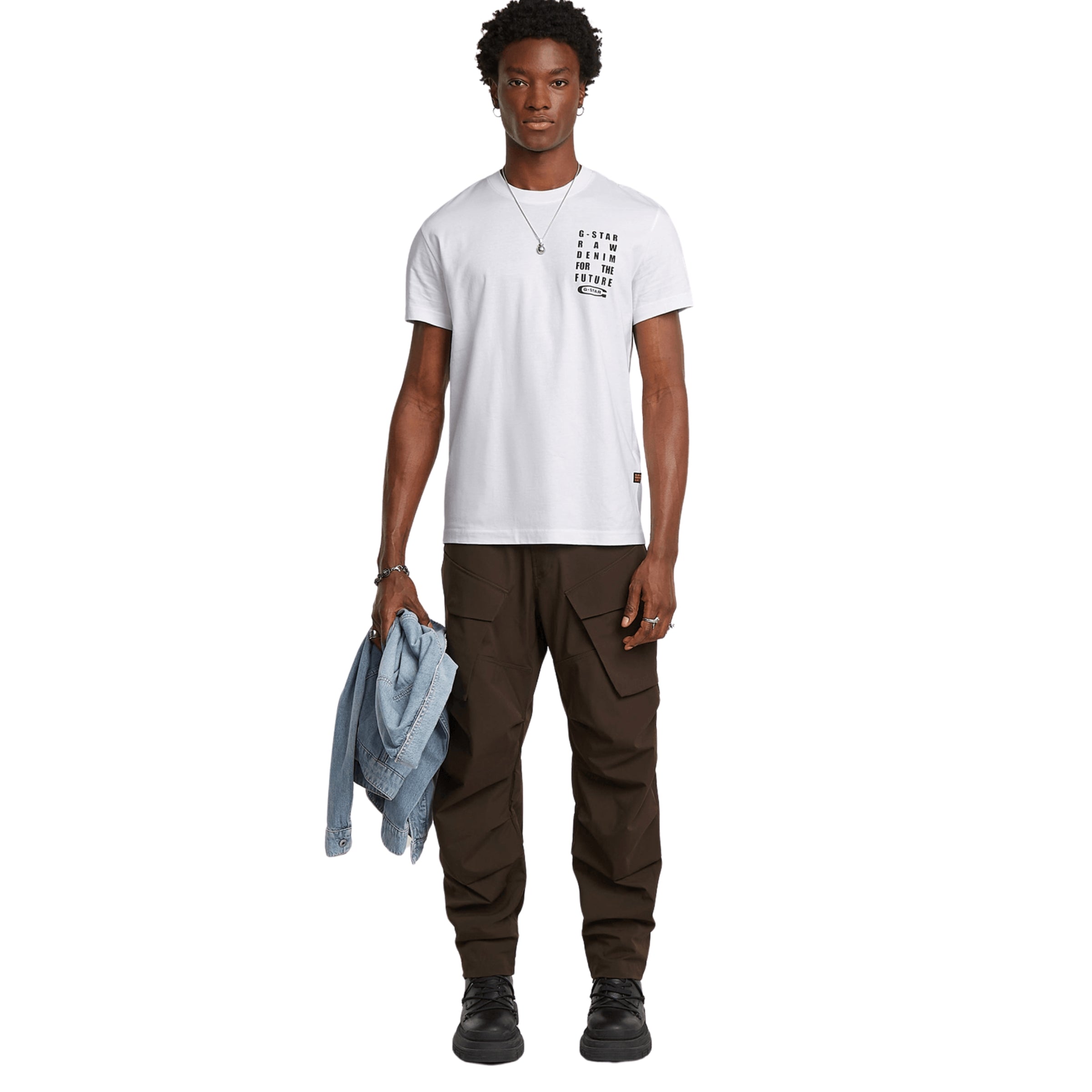 G-Star T-Shirt Text Chest White