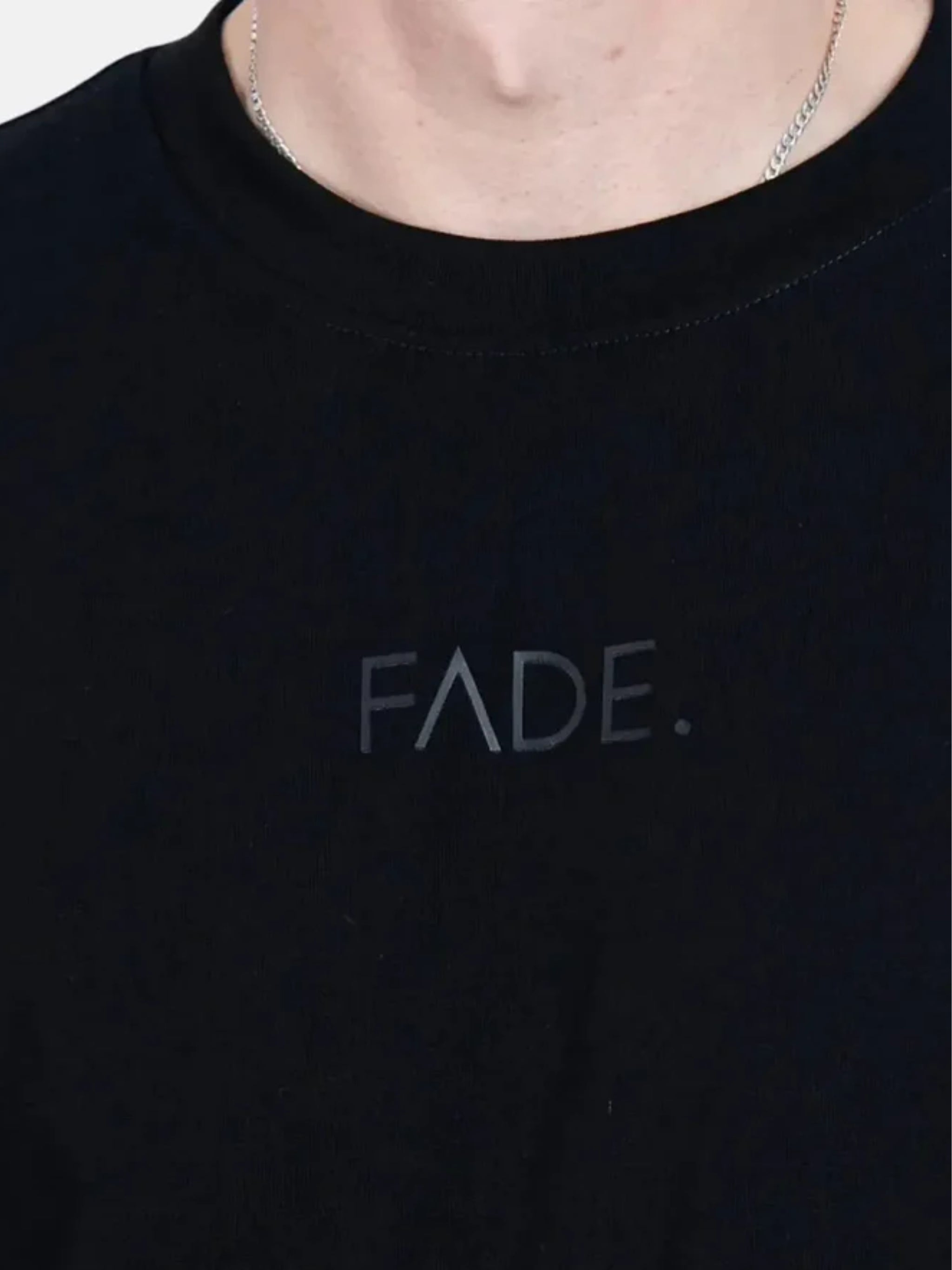Fade T-Shirt Boxy Logo Black