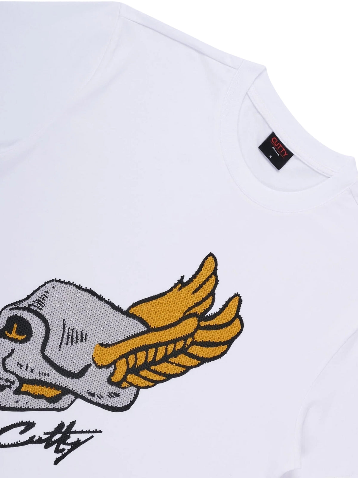 Cutty T-Shirt Skull Logo White