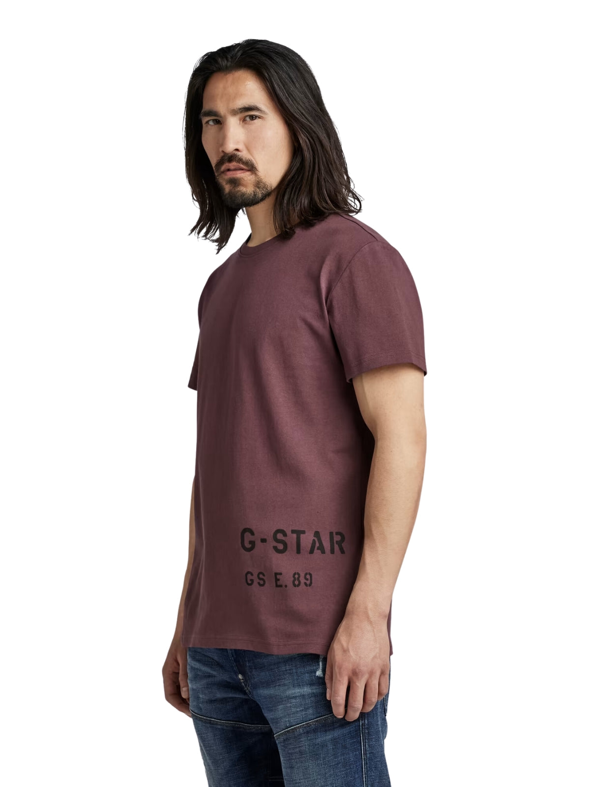 G-Star T-Shirt Stencil Front-Back Vineyard Wine