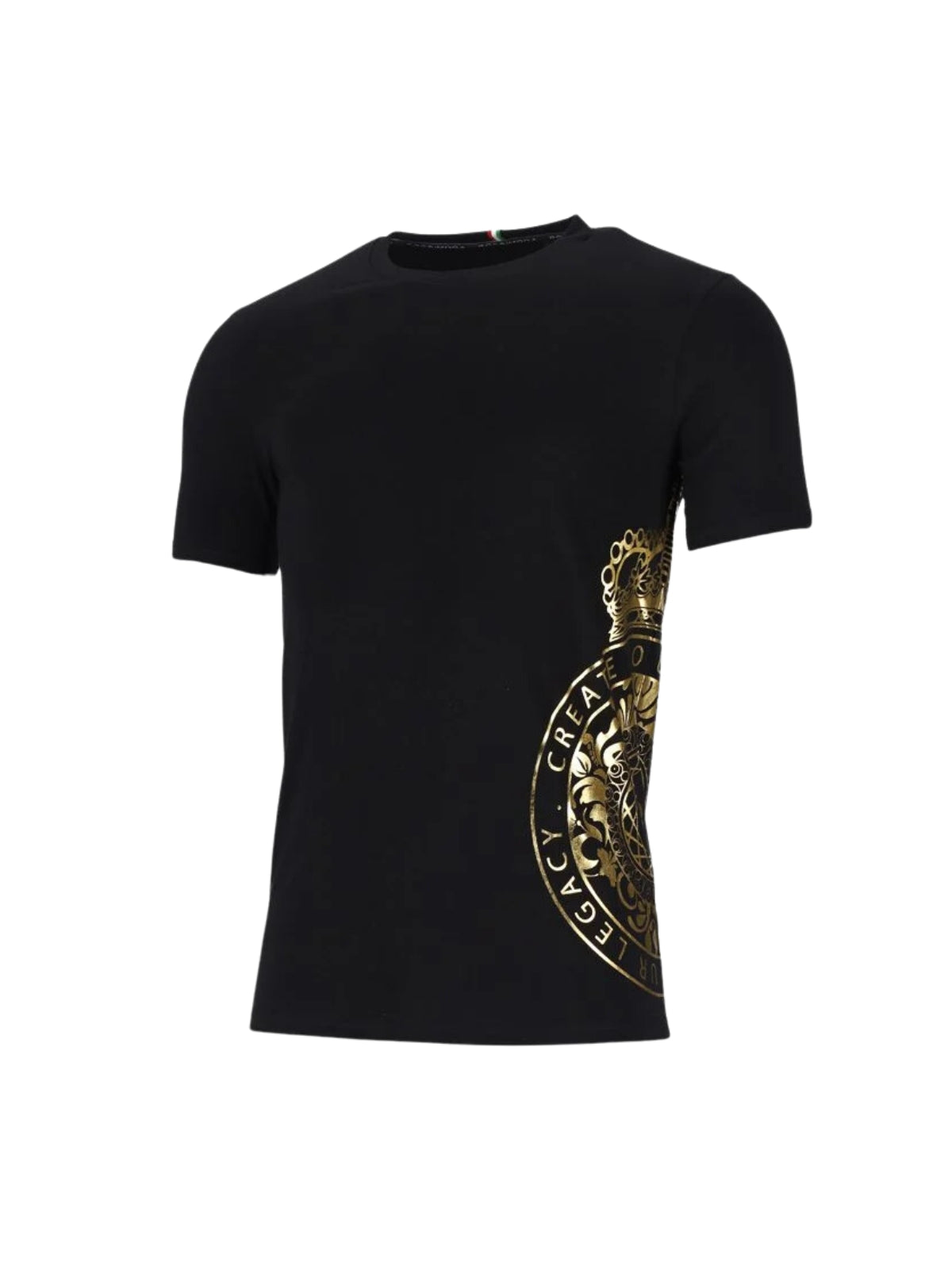 Rossimoda T-Shirt Floreale Crown Blackgold