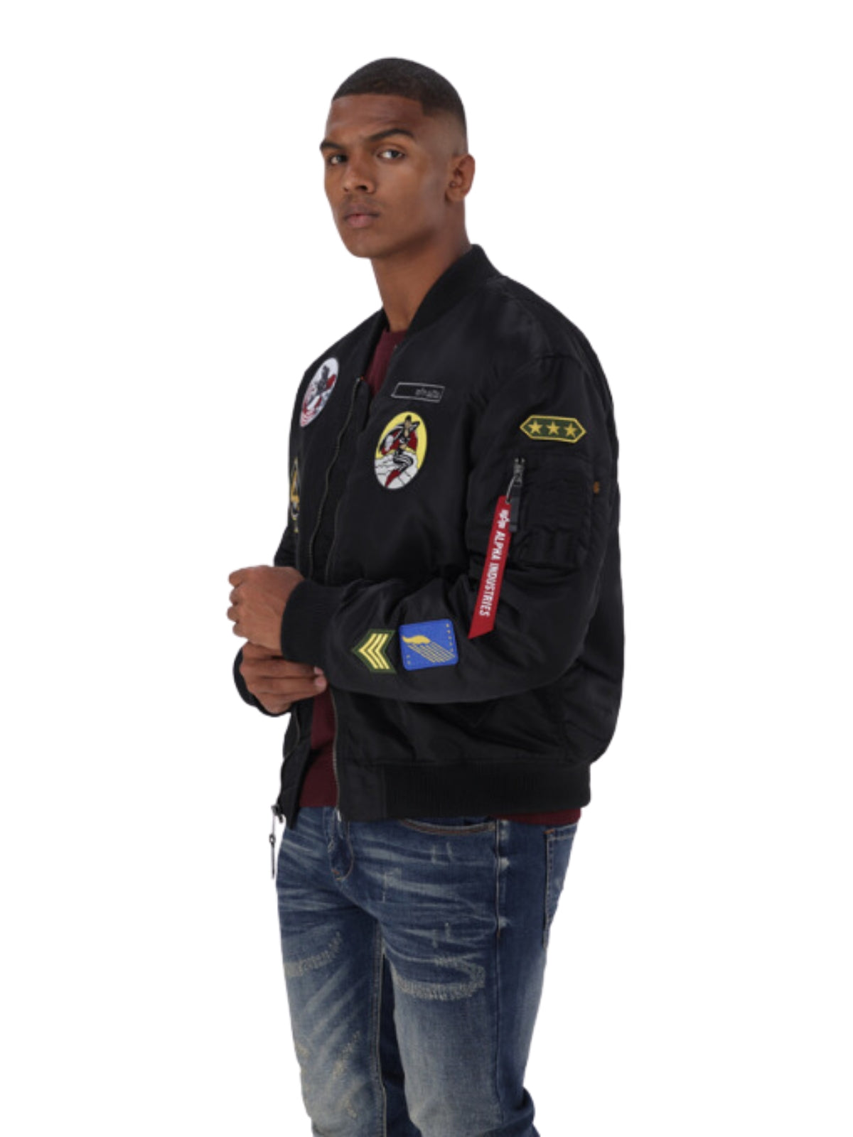 Alpha Jacket Ma-1 Patch Black-Yellow