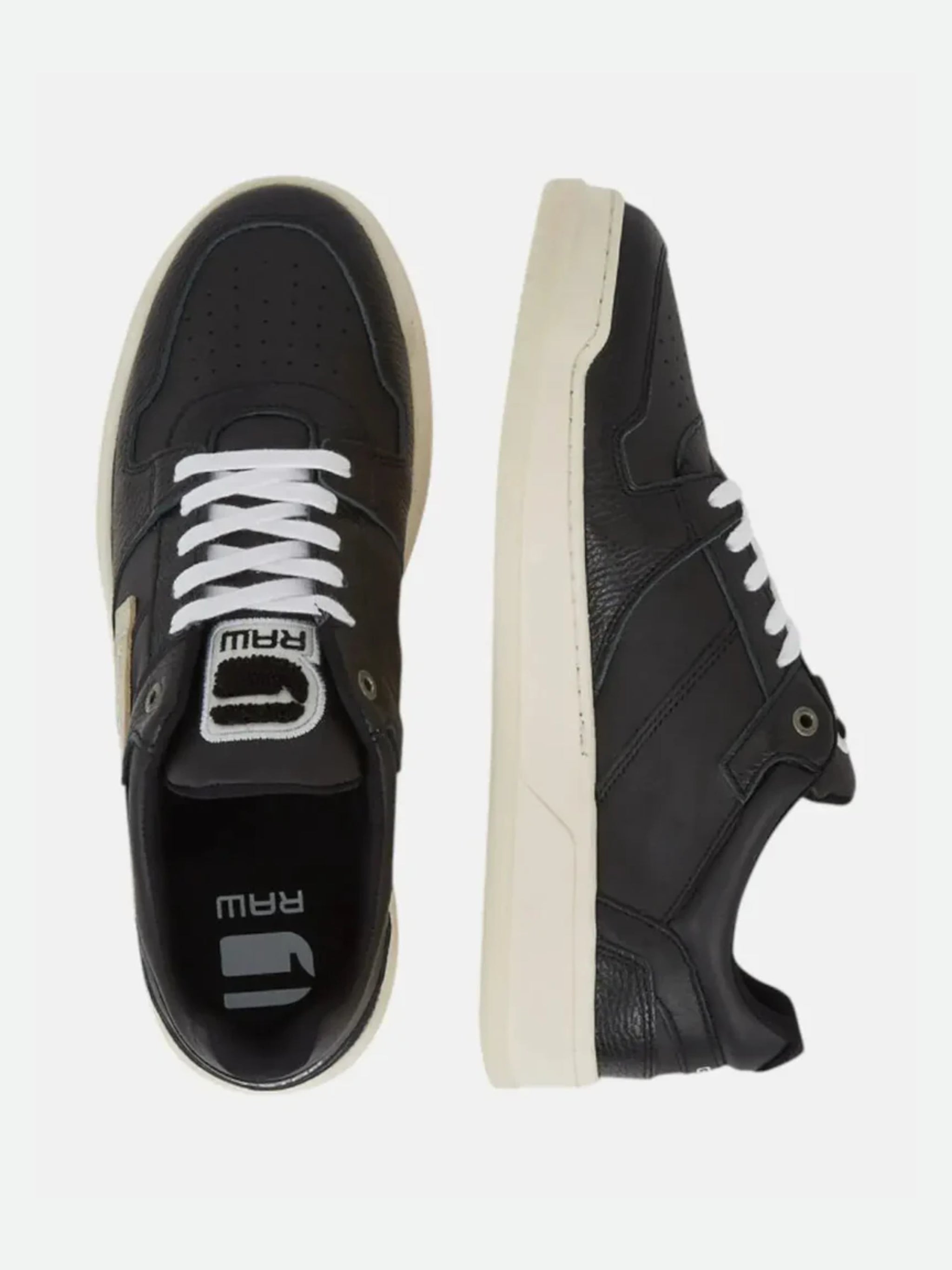 G-STAR SNEAKER GRID LEA BLACK-OFF WHITE