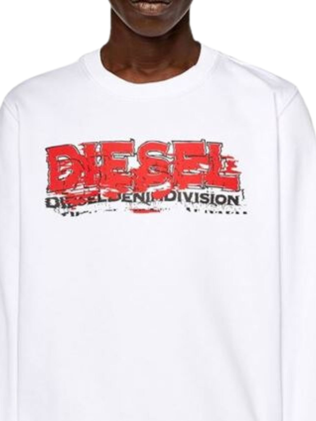 Diesel Sweater Ginn K40 Logo White