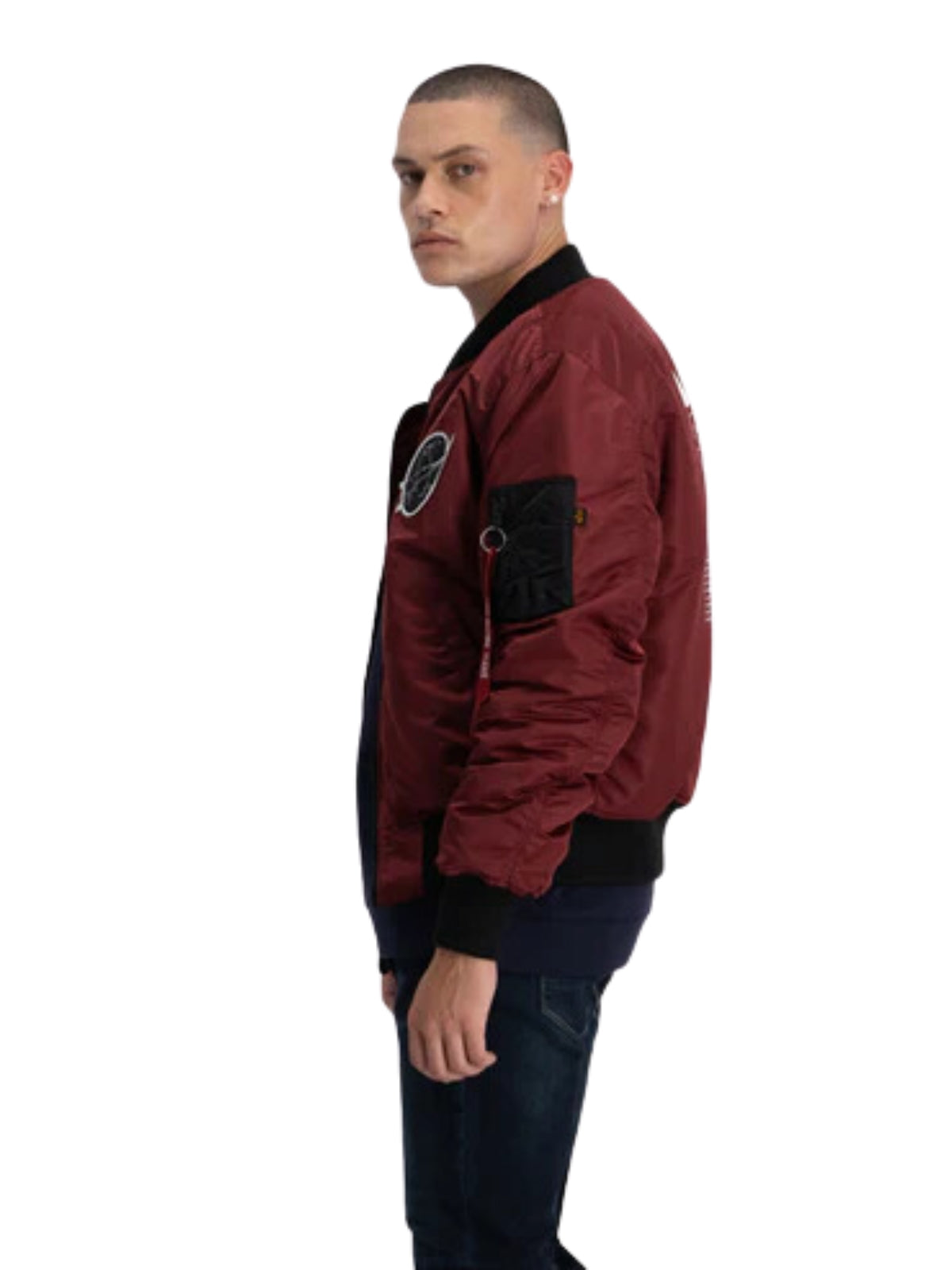 Alpha Jacket Ma-1 Vf Dark Side Reflective Burgundy