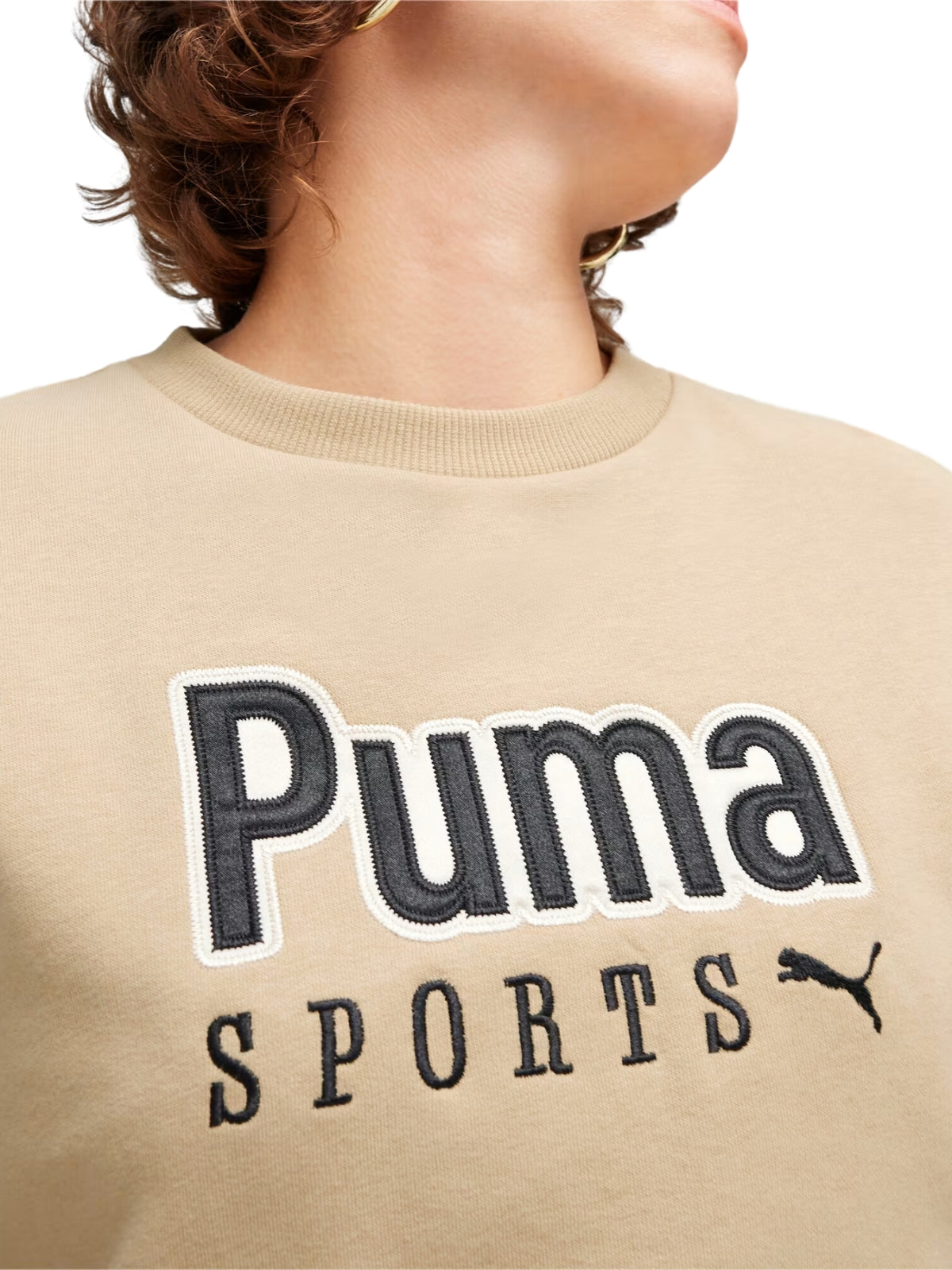 Puma Sweater Oversized Logo Beige