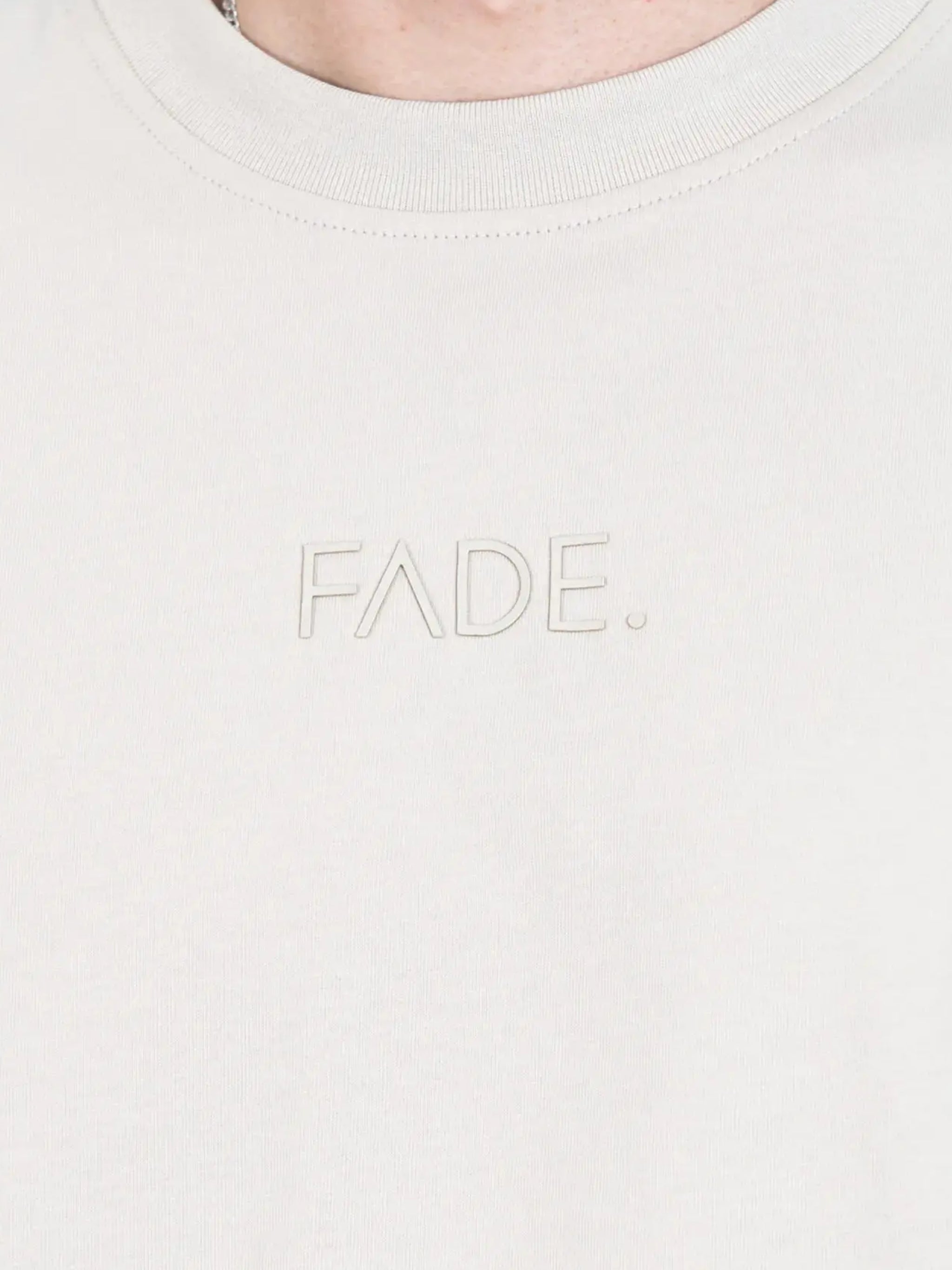 Fade T-Shirt Boxy Logo Stone