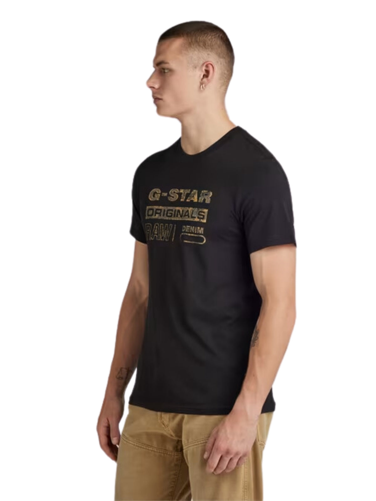 G-Star T-Shirt Distressed Original Slim Black